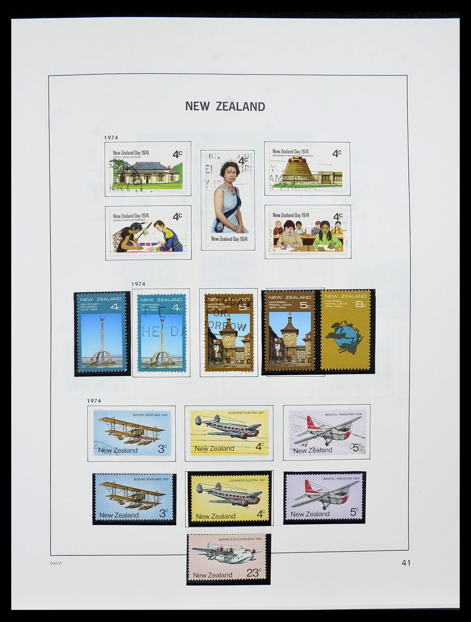 34542 042 - Postzegelverzameling 34542 Nieuw Zeeland 1855-1988.
