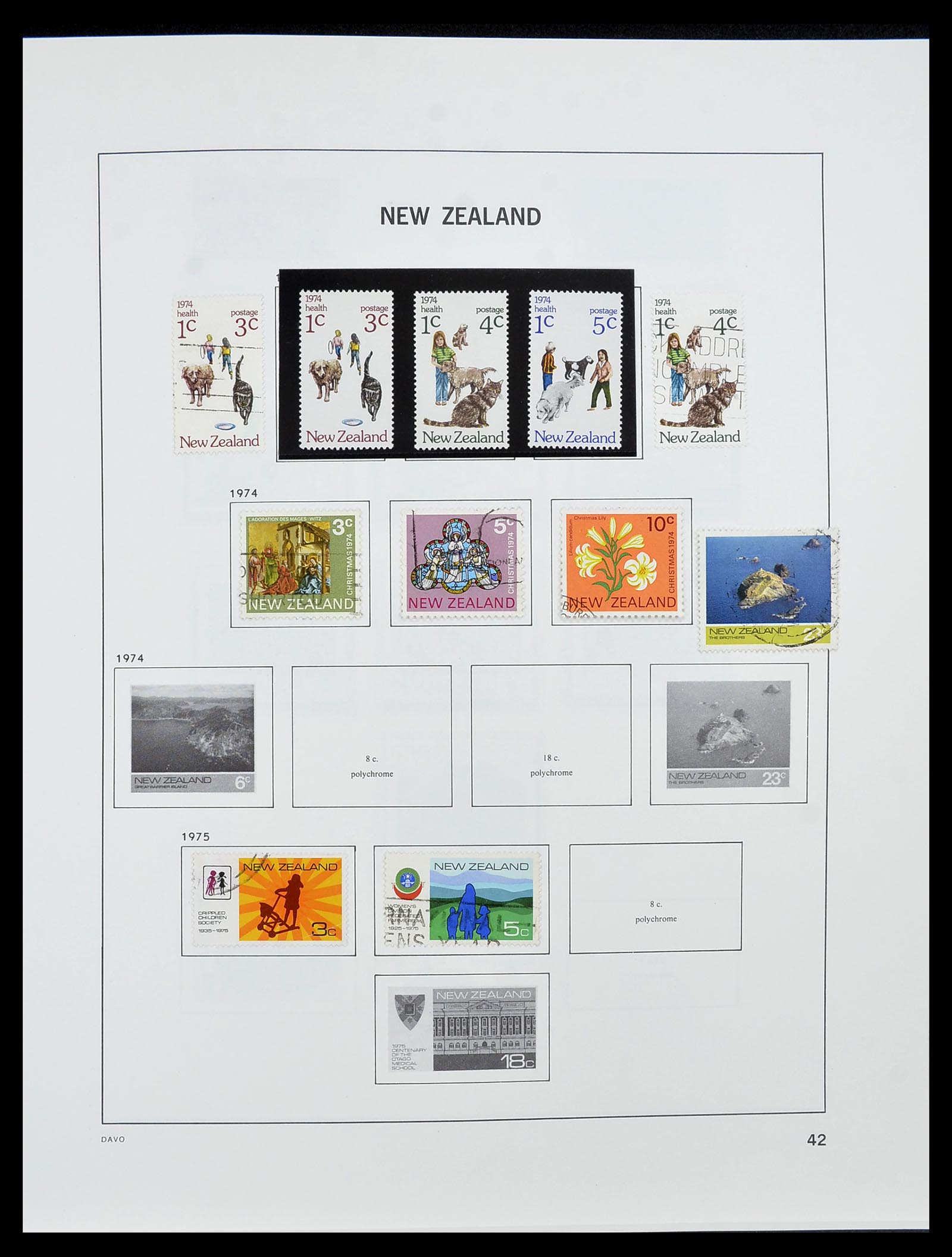 34542 043 - Postzegelverzameling 34542 Nieuw Zeeland 1855-1988.
