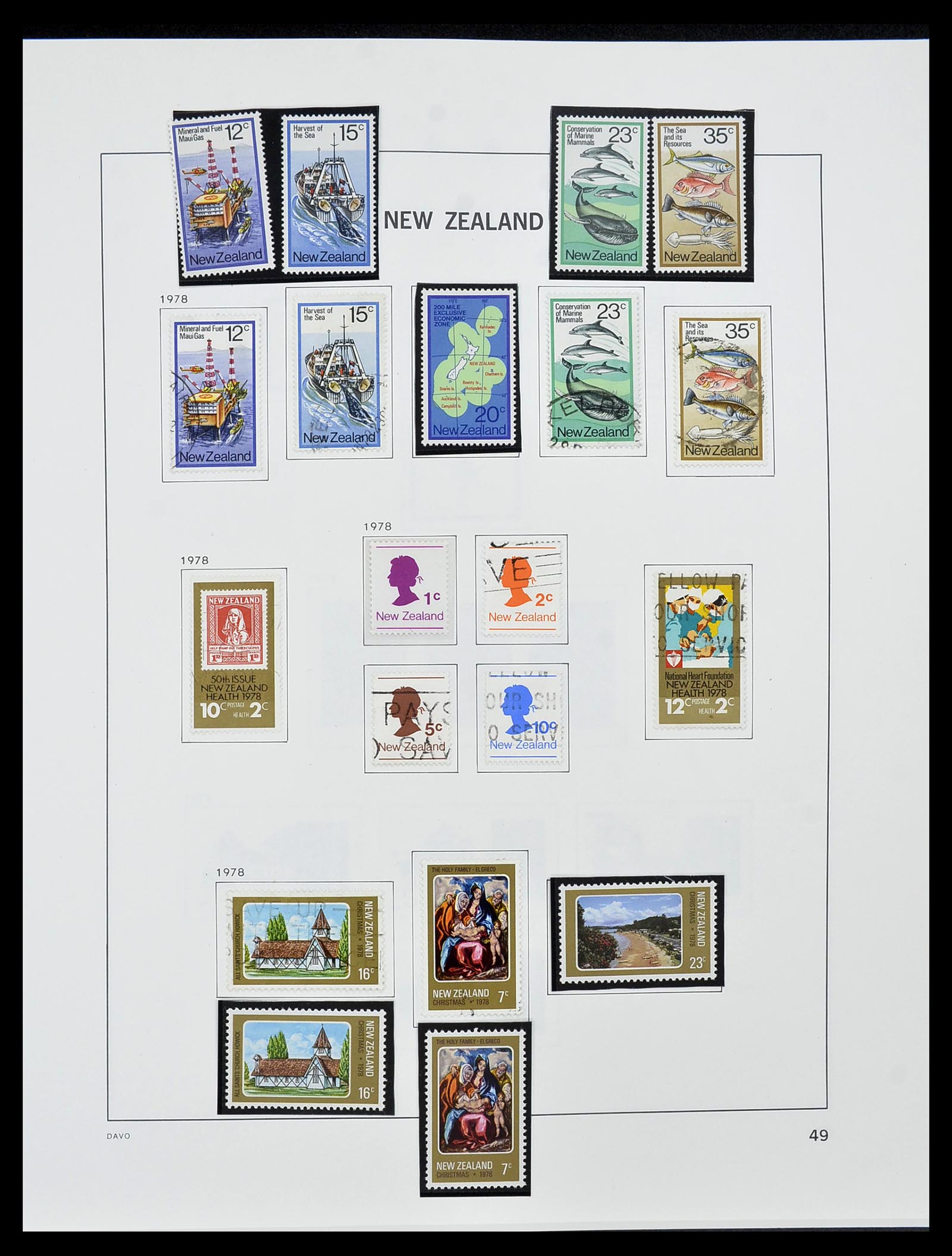 34542 050 - Stamp Collection 34542 New Zealand 1855-1988.