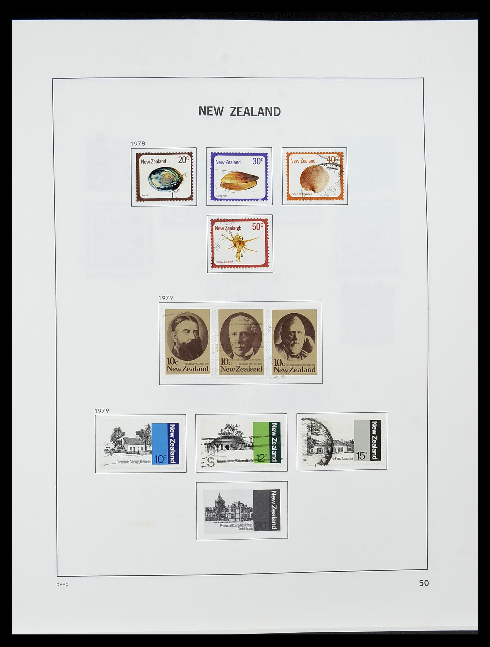 34542 051 - Stamp Collection 34542 New Zealand 1855-1988.