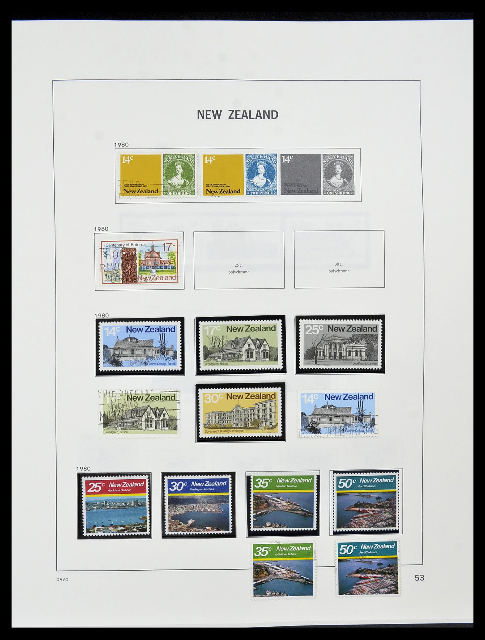 34542 054 - Stamp Collection 34542 New Zealand 1855-1988.