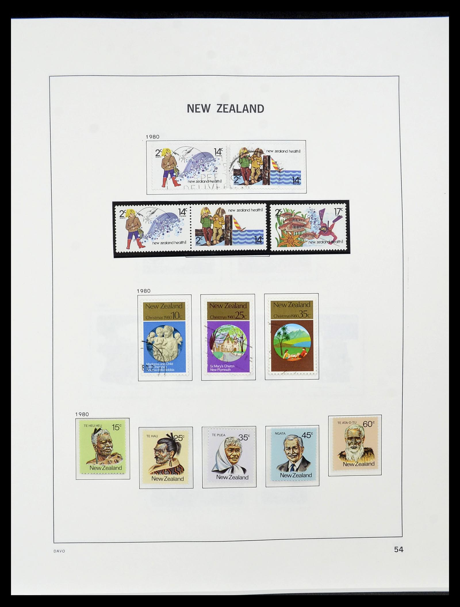 34542 055 - Stamp Collection 34542 New Zealand 1855-1988.