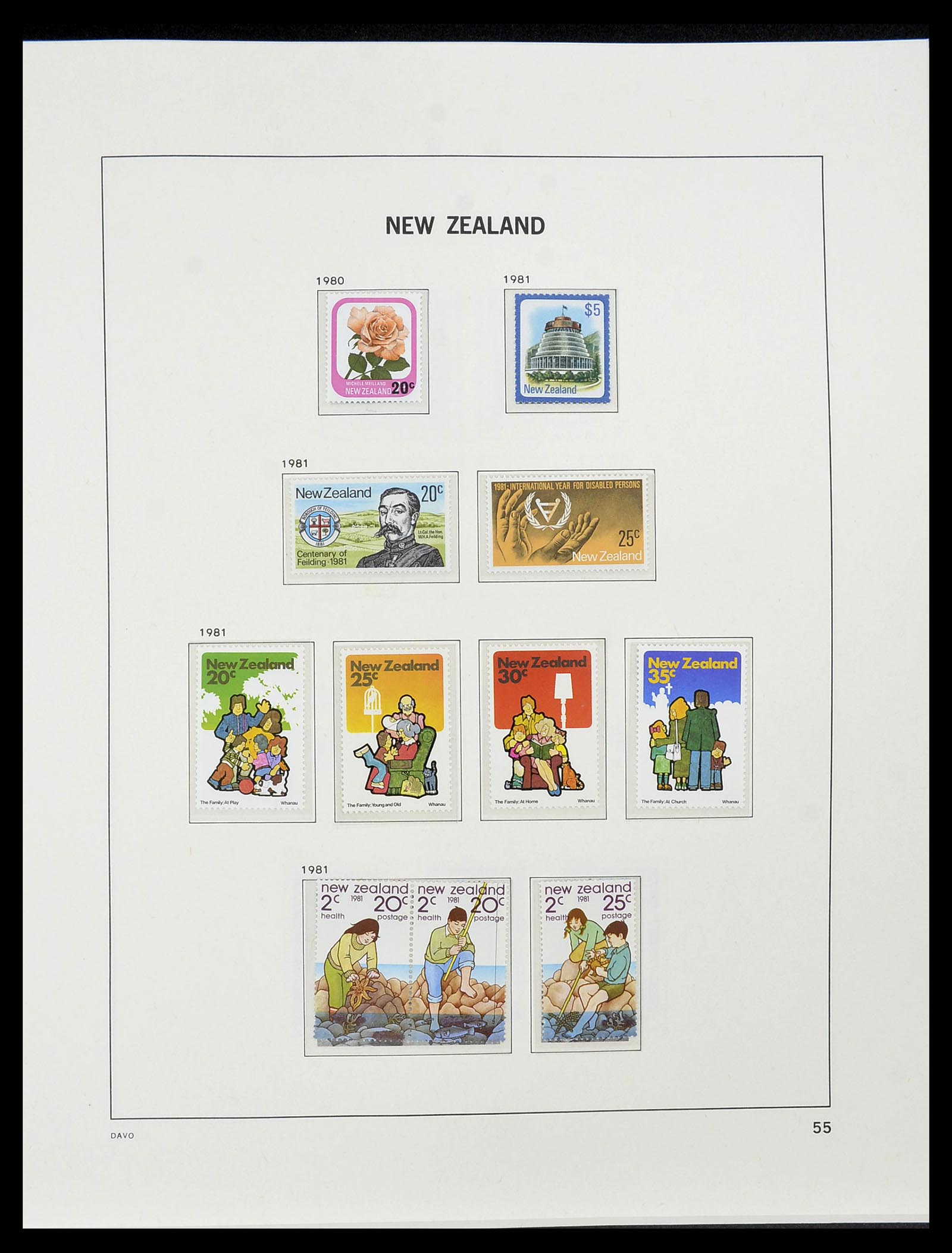 34542 056 - Stamp Collection 34542 New Zealand 1855-1988.