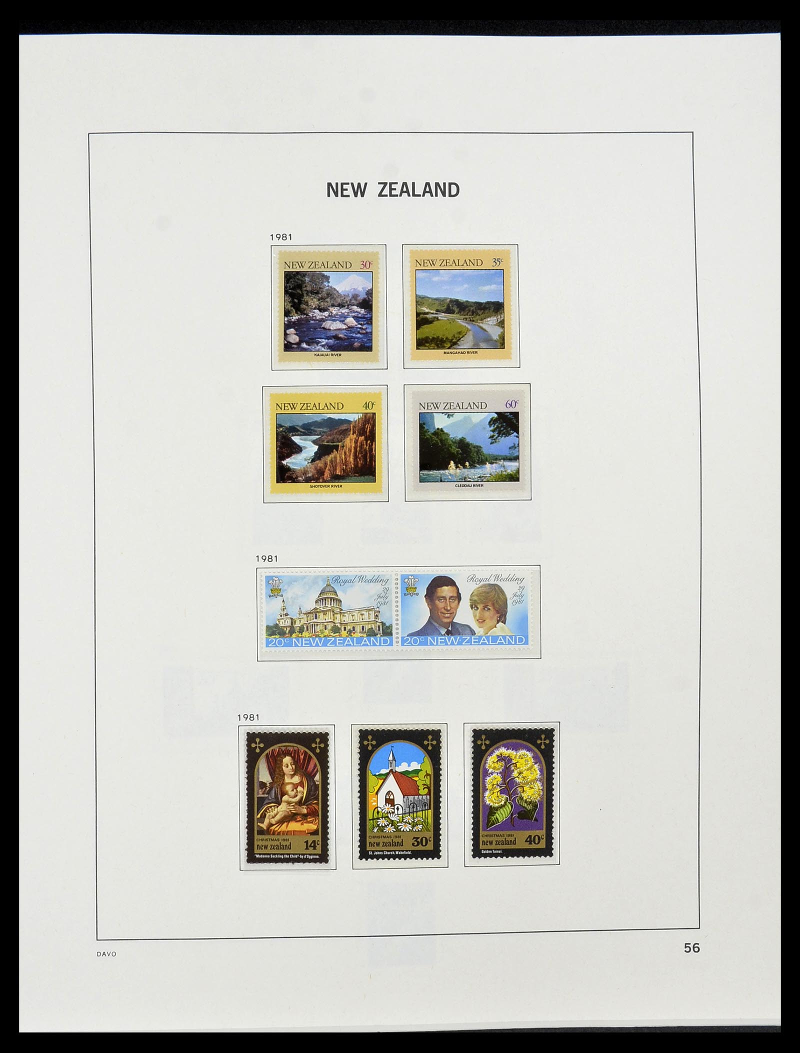 34542 057 - Postzegelverzameling 34542 Nieuw Zeeland 1855-1988.