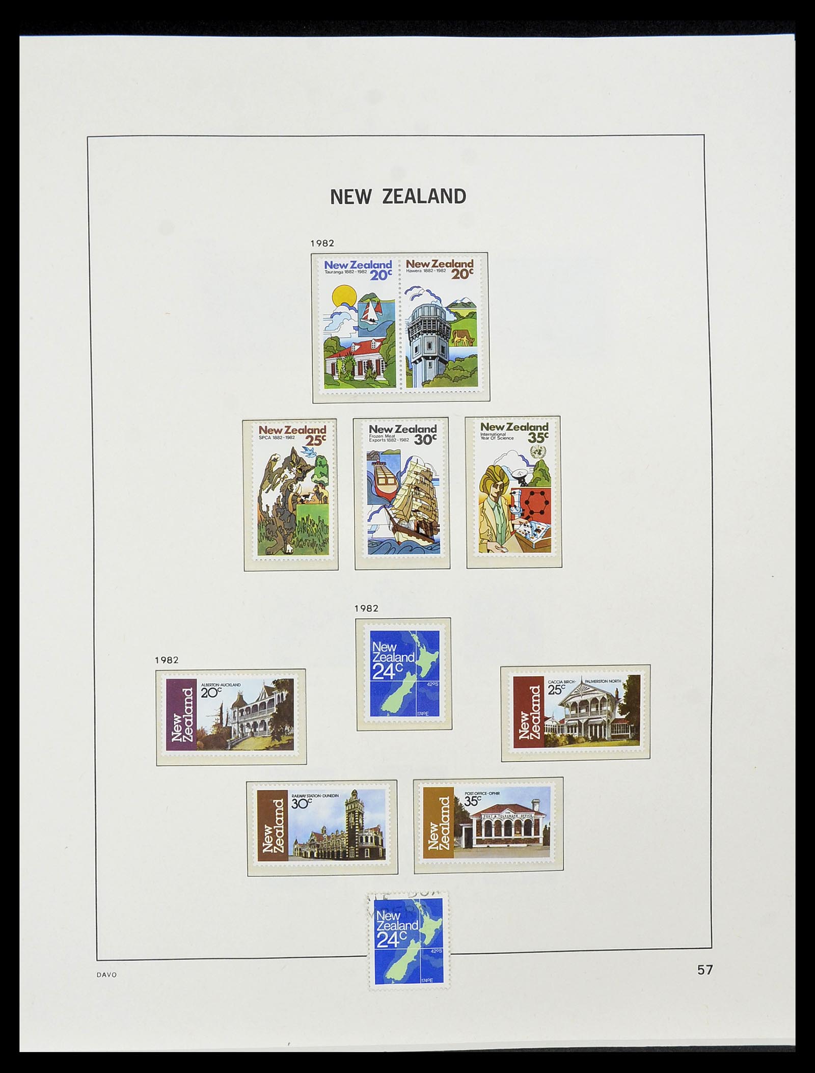 34542 058 - Postzegelverzameling 34542 Nieuw Zeeland 1855-1988.