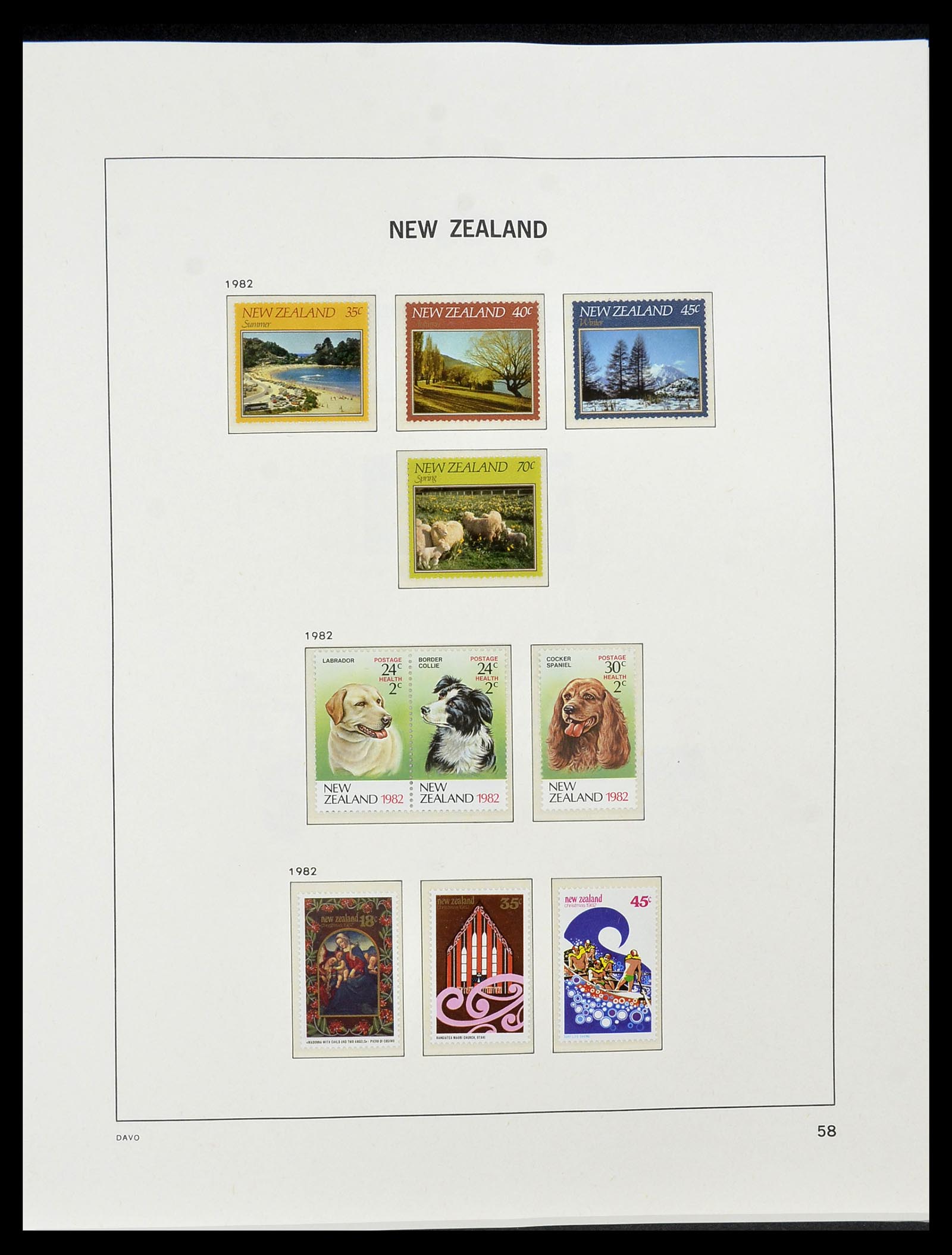 34542 059 - Postzegelverzameling 34542 Nieuw Zeeland 1855-1988.