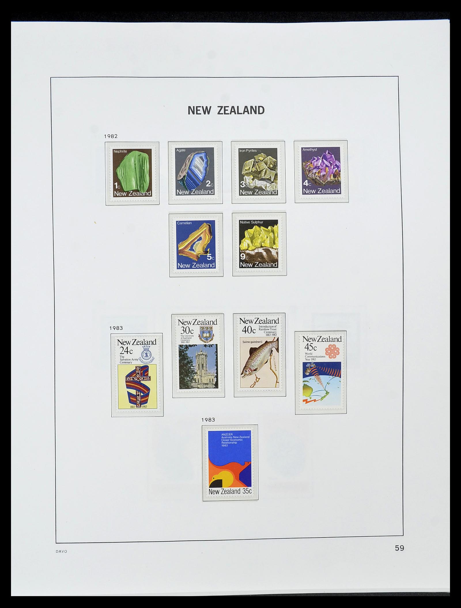 34542 060 - Stamp Collection 34542 New Zealand 1855-1988.