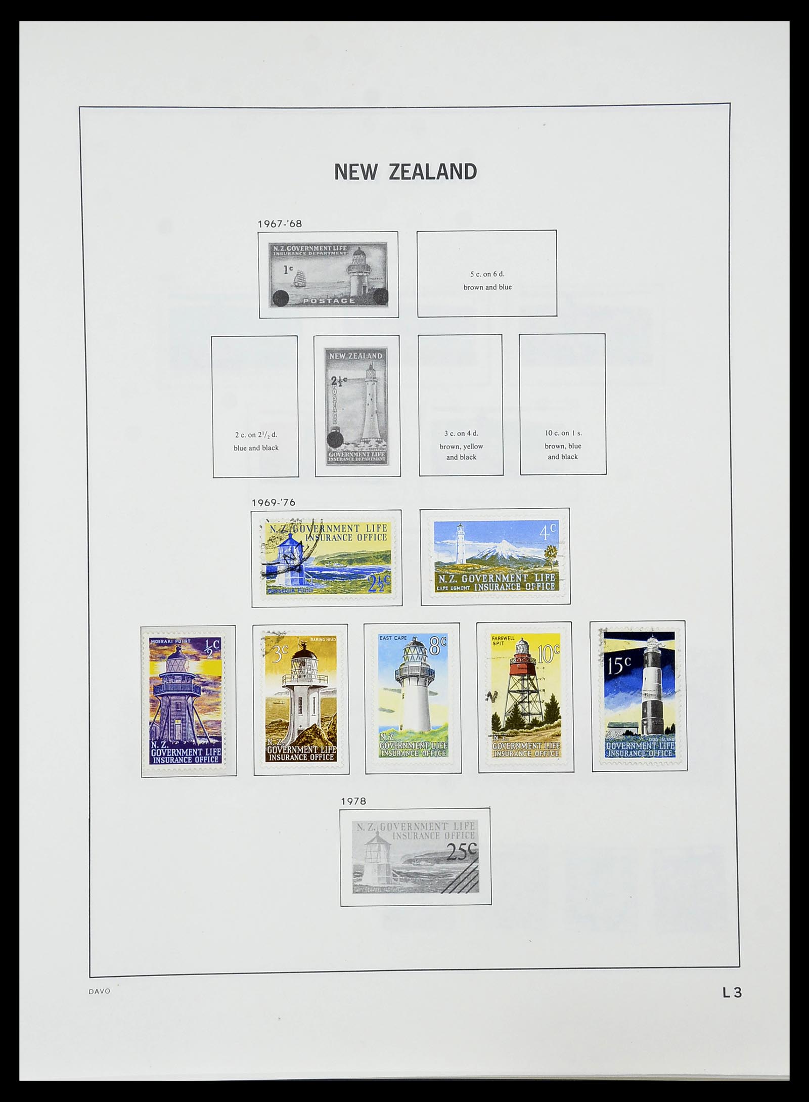 34542 121 - Stamp Collection 34542 New Zealand 1855-1988.