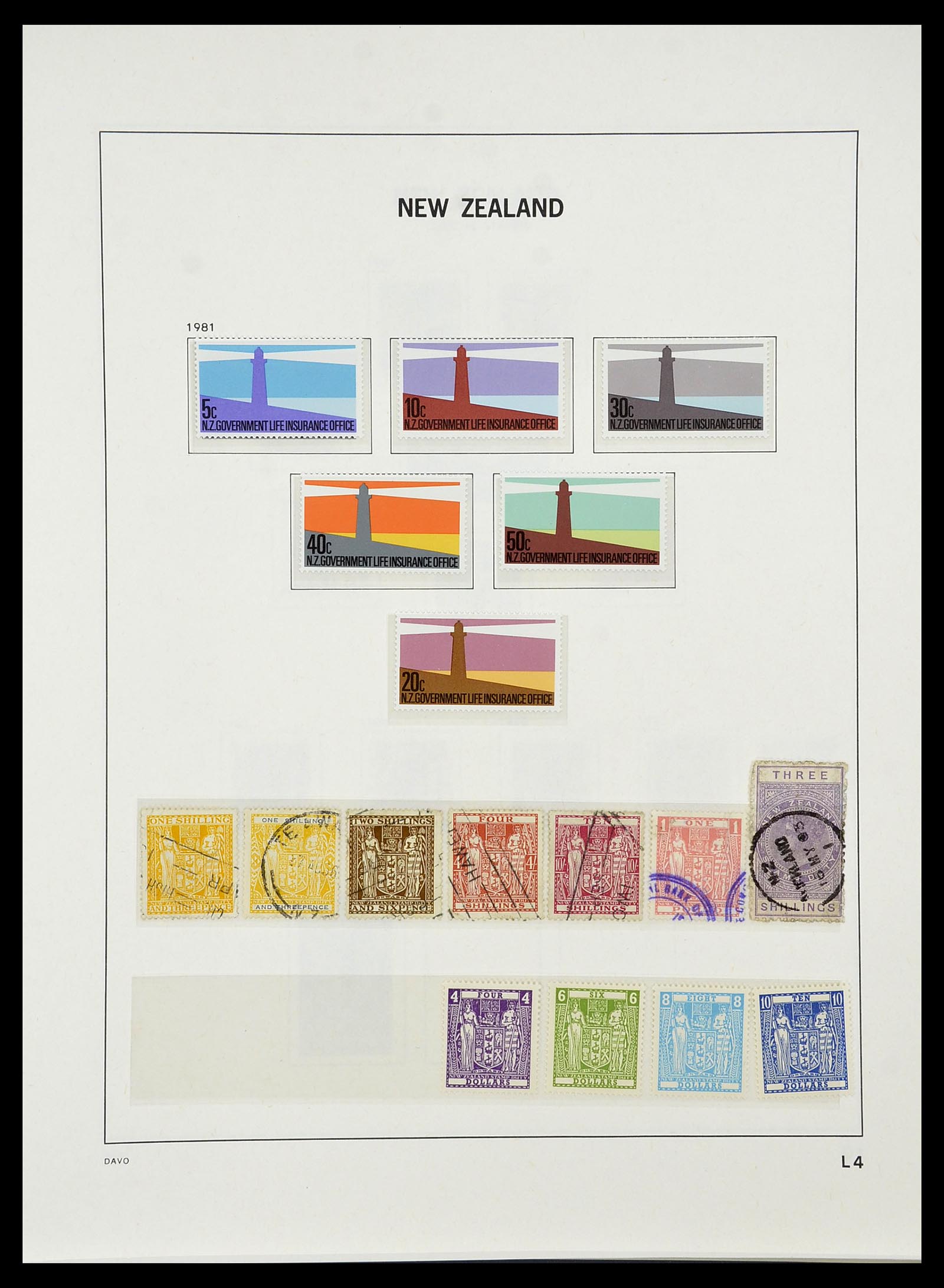 34542 122 - Stamp Collection 34542 New Zealand 1855-1988.