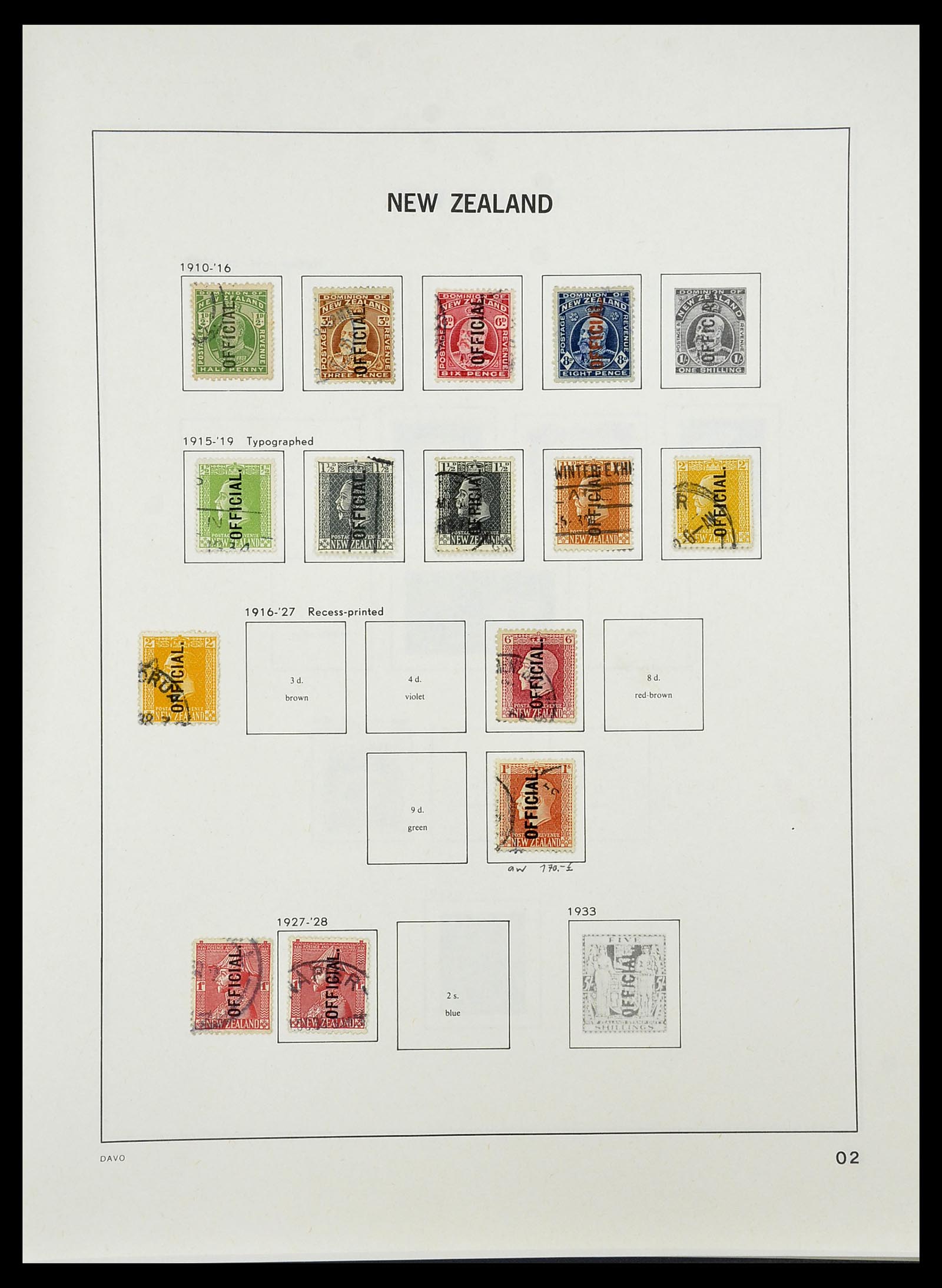 34542 124 - Stamp Collection 34542 New Zealand 1855-1988.