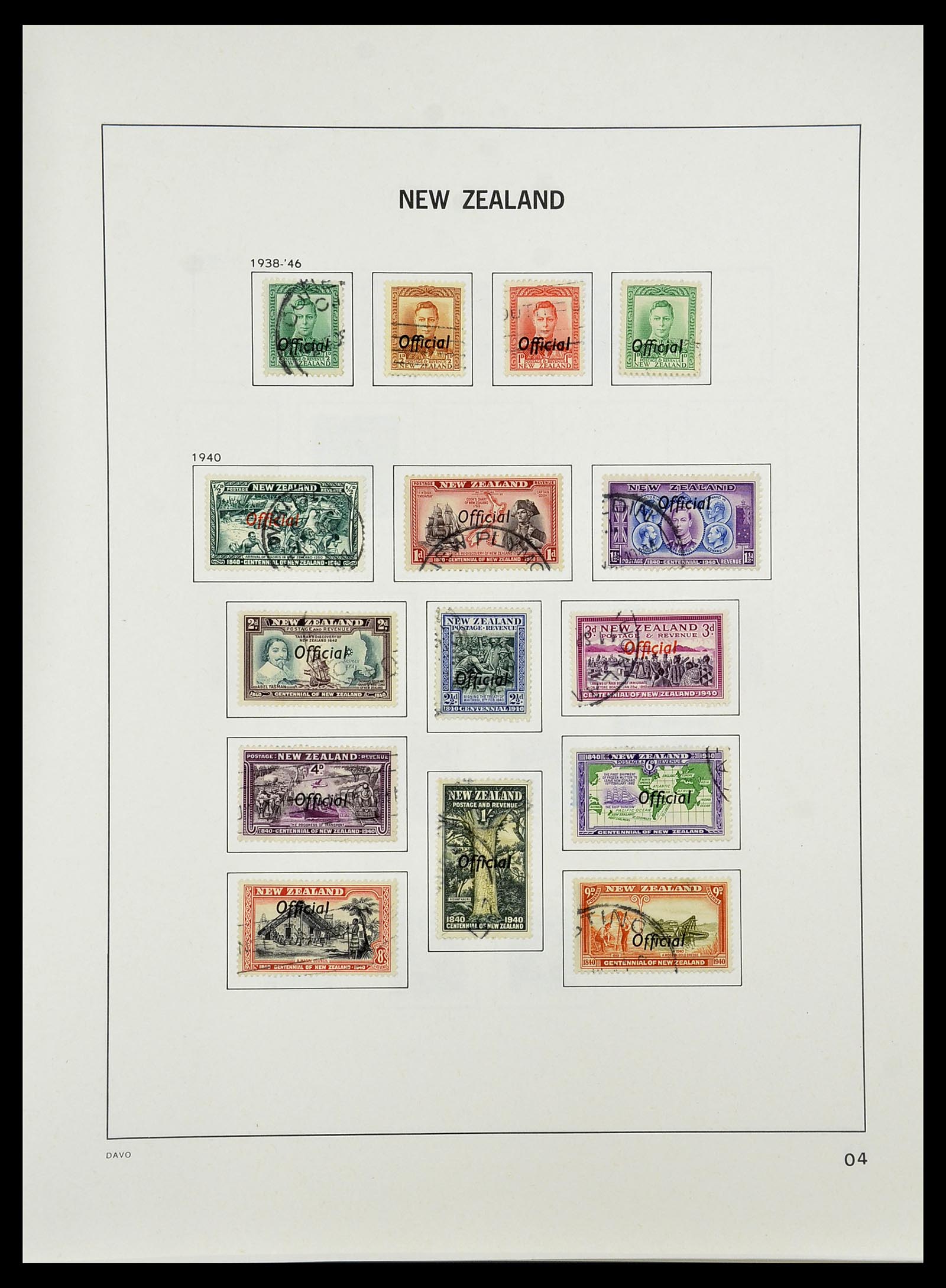 34542 126 - Stamp Collection 34542 New Zealand 1855-1988.