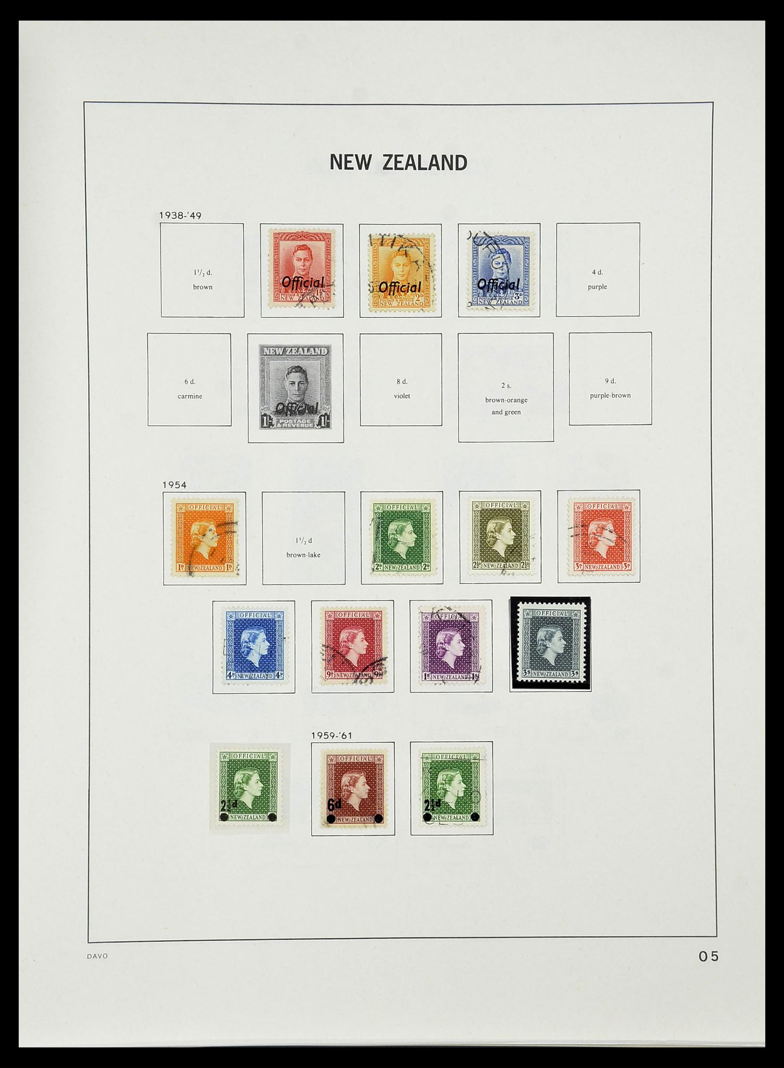 34542 127 - Stamp Collection 34542 New Zealand 1855-1988.