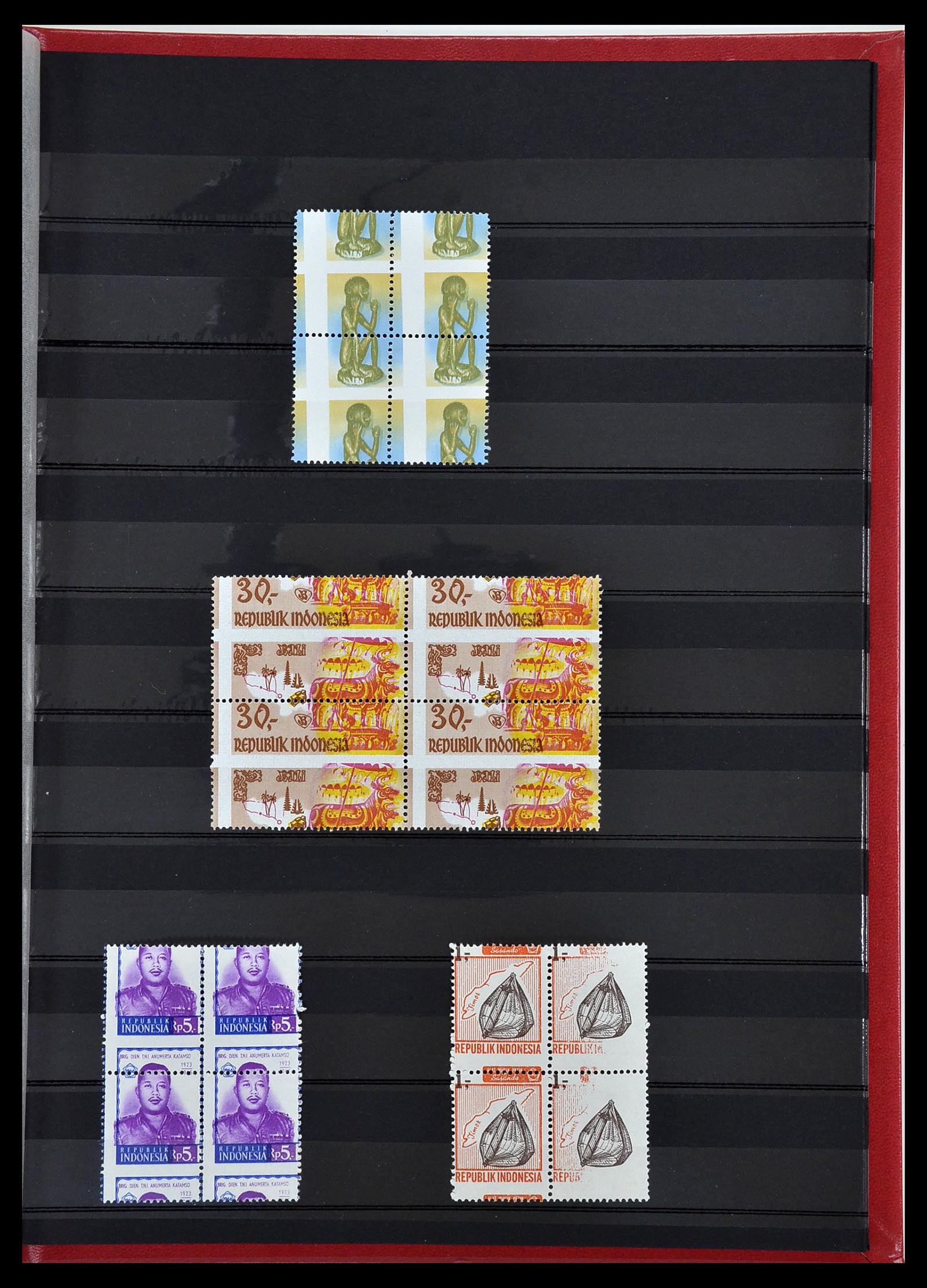 34544 003 - Postzegelverzameling 34544 Indonesië variëteiten.