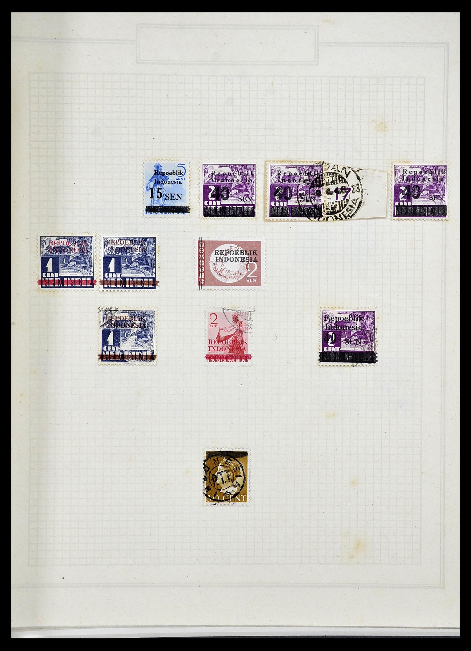 34545 004 - Postzegelverzameling 34545 Japanse Bezetting Nederlands Indië en inte