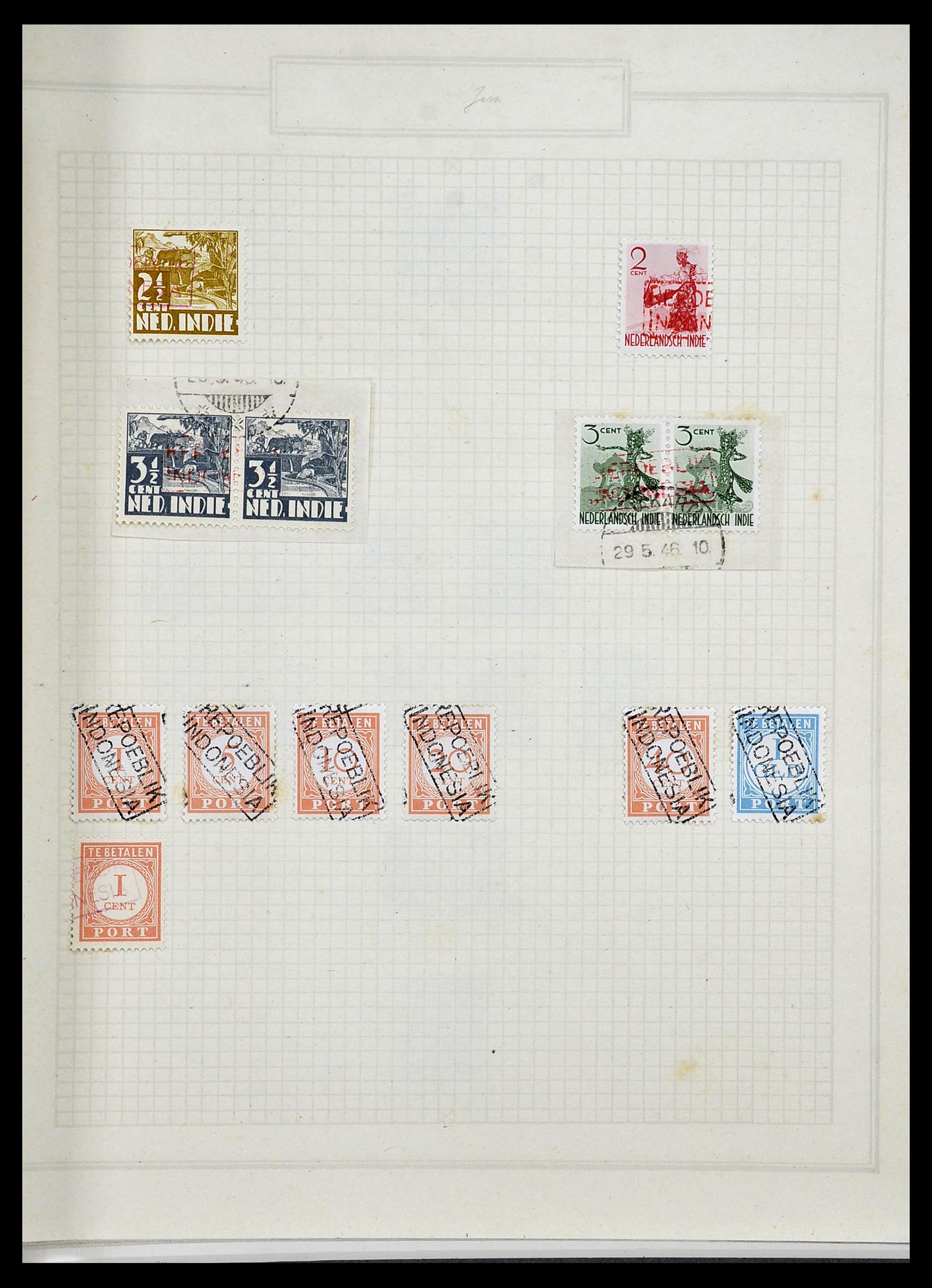 34545 005 - Postzegelverzameling 34545 Japanse Bezetting Nederlands Indië en inte
