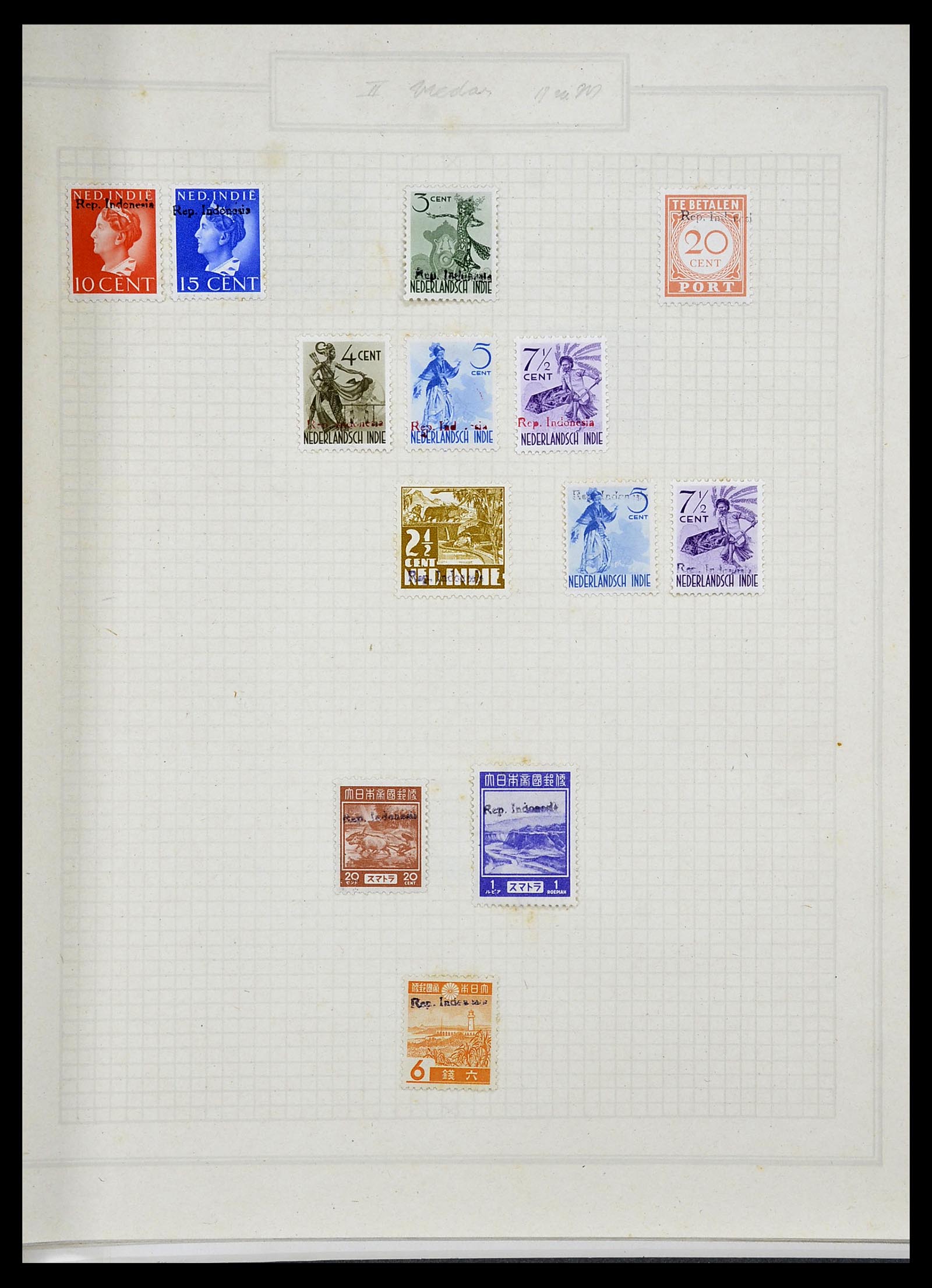34545 008 - Postzegelverzameling 34545 Japanse Bezetting Nederlands Indië en inte