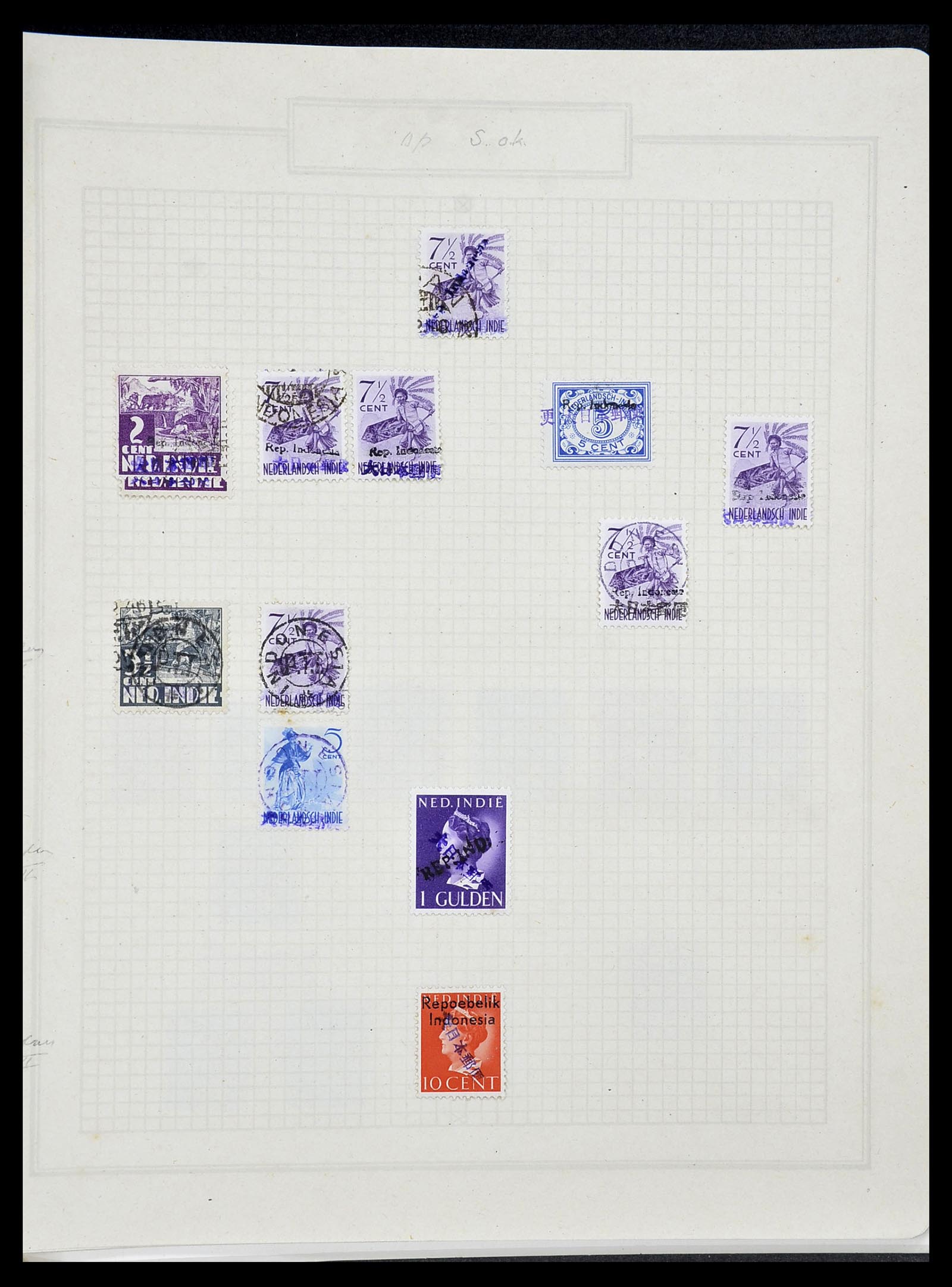 34545 027 - Postzegelverzameling 34545 Japanse Bezetting Nederlands Indië en inte