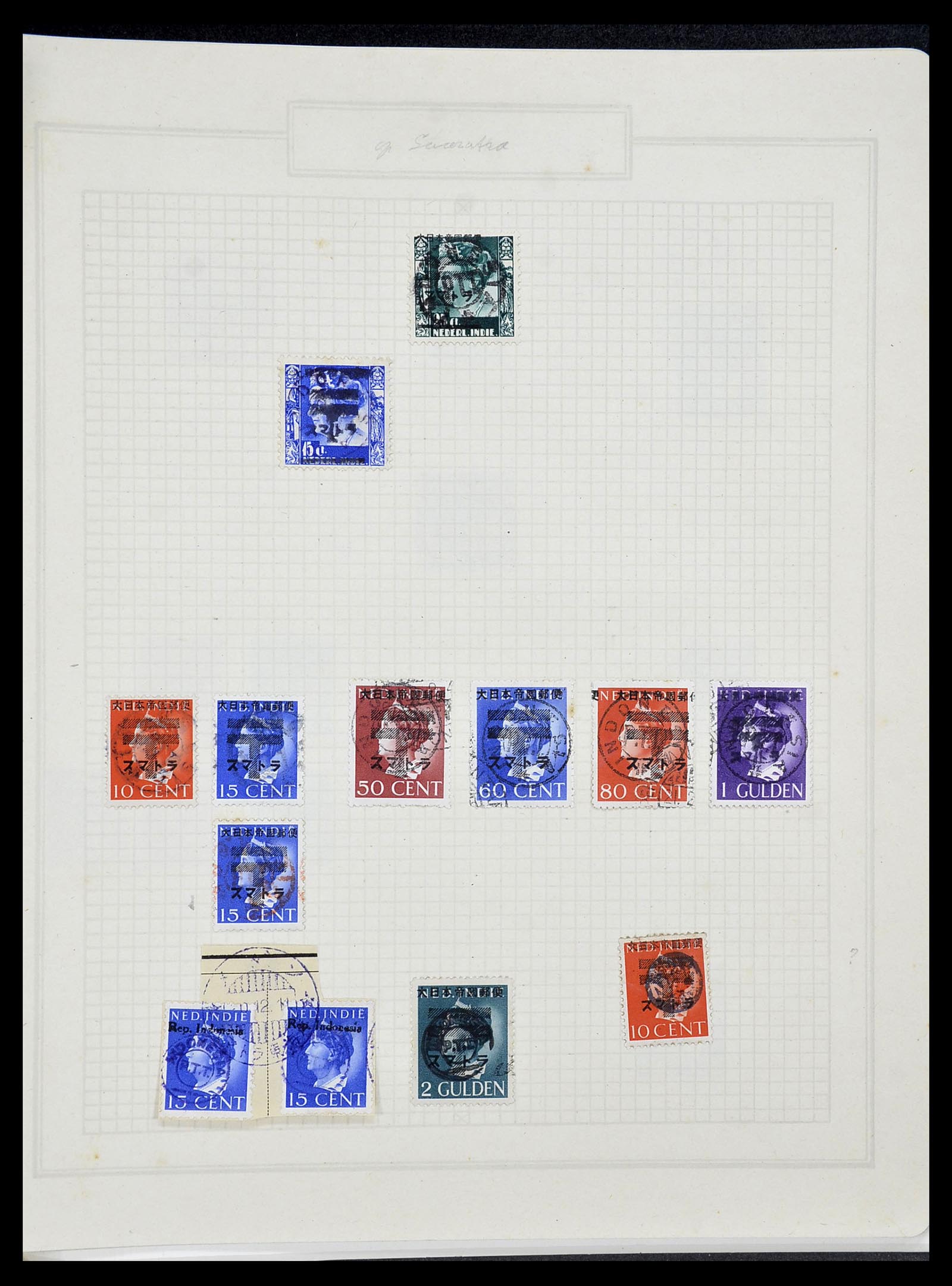 34545 028 - Postzegelverzameling 34545 Japanse Bezetting Nederlands Indië en inte
