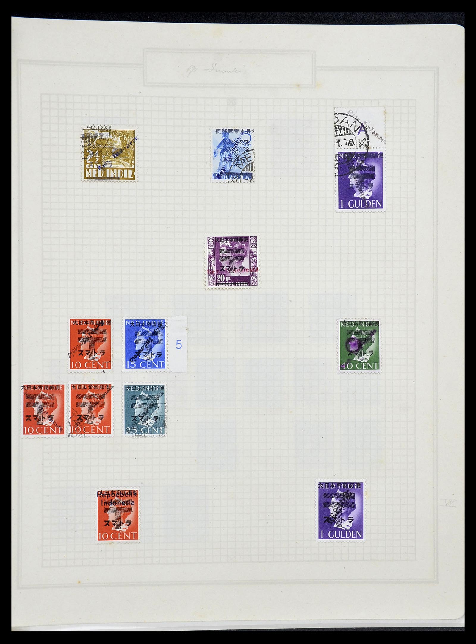 34545 029 - Postzegelverzameling 34545 Japanse Bezetting Nederlands Indië en inte