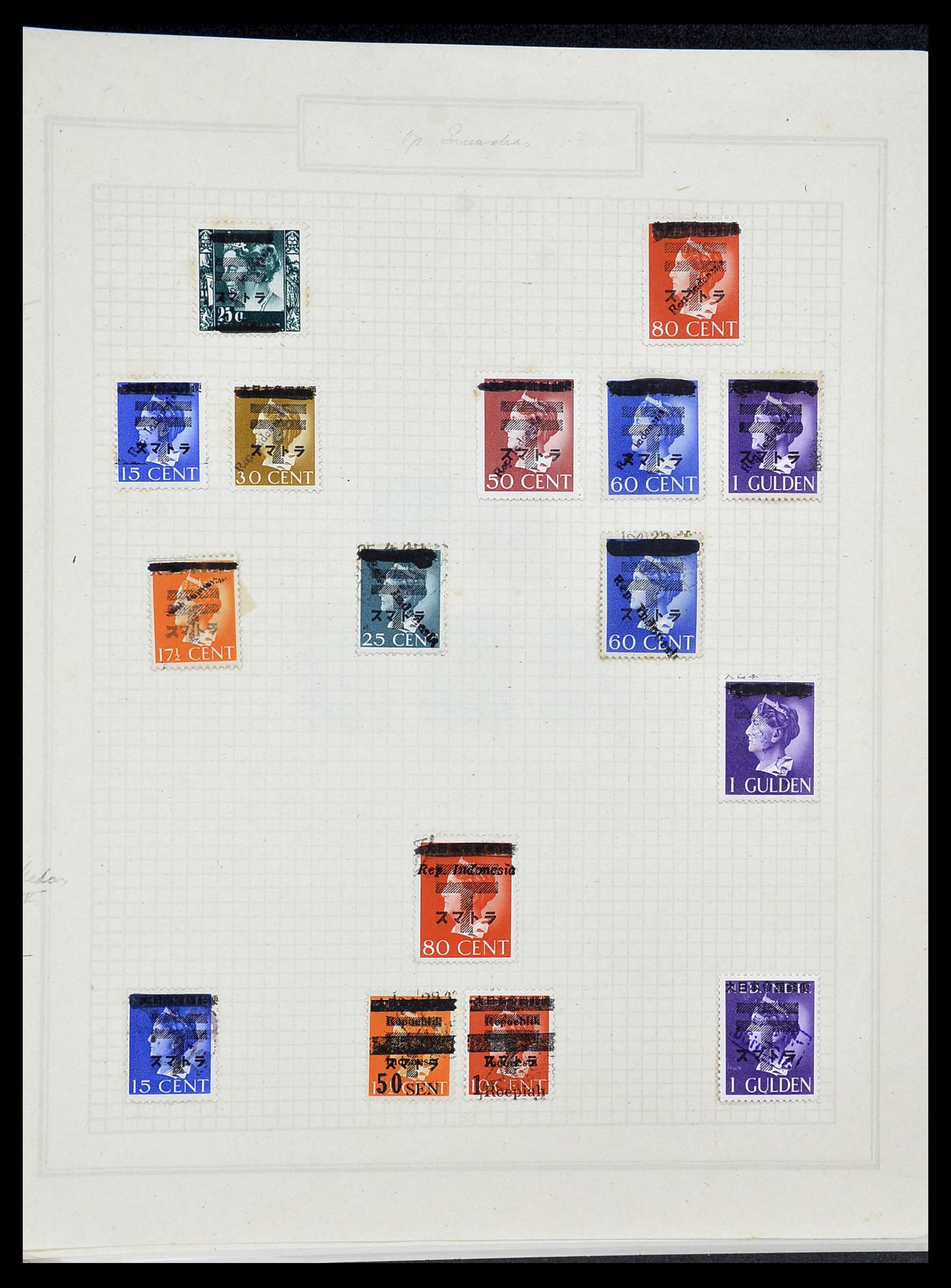 34545 032 - Postzegelverzameling 34545 Japanse Bezetting Nederlands Indië en inte