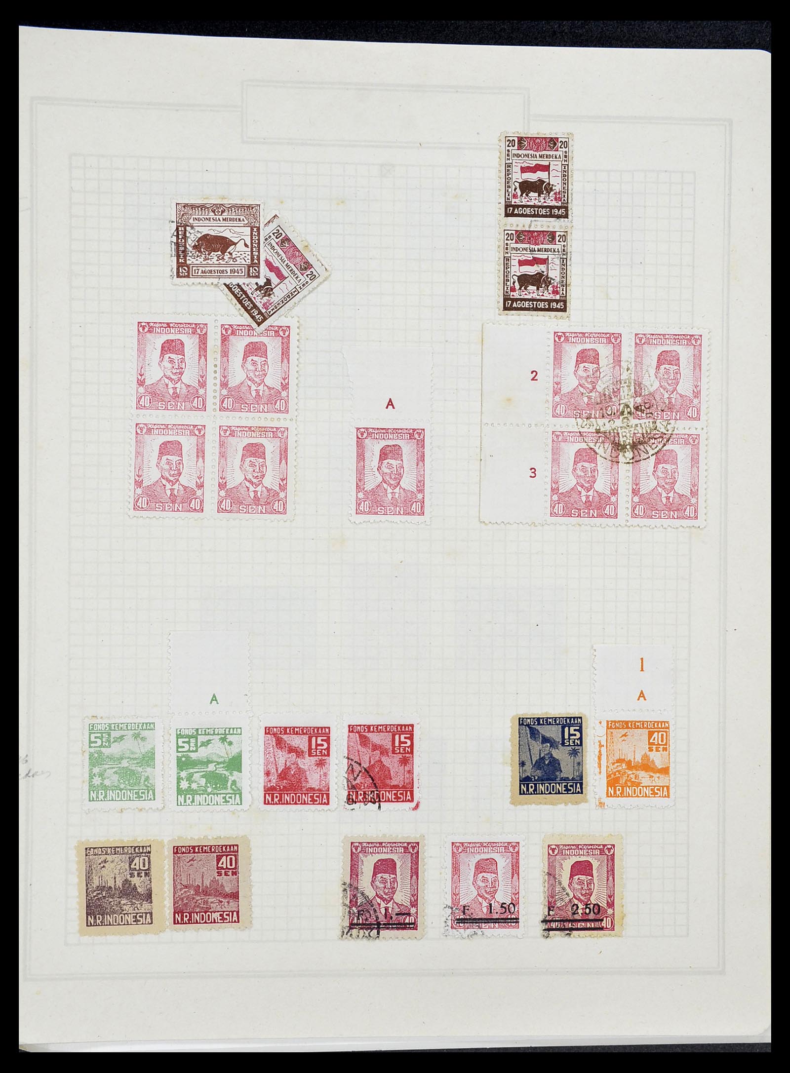 34545 035 - Postzegelverzameling 34545 Japanse Bezetting Nederlands Indië en inte