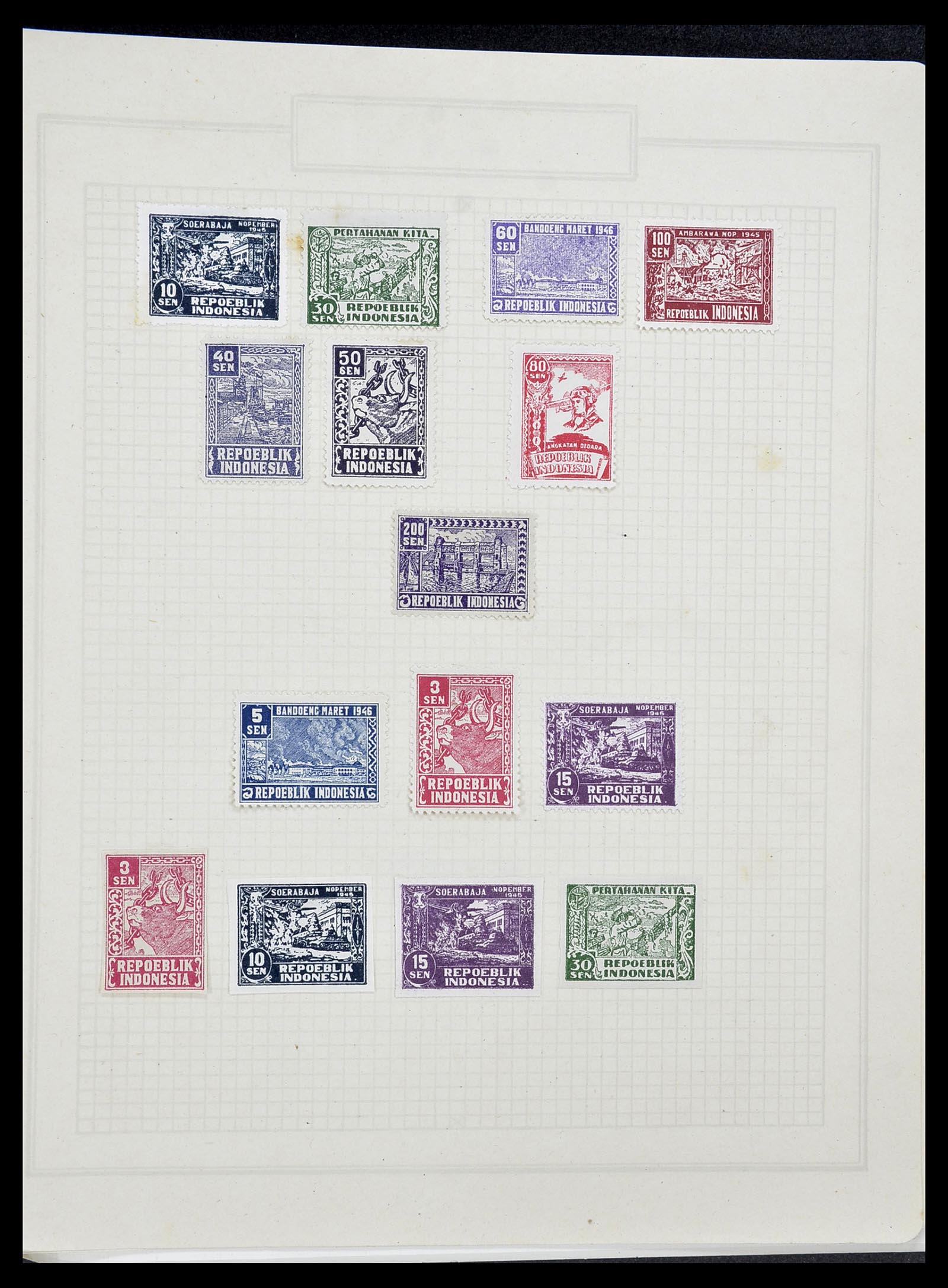 34545 036 - Postzegelverzameling 34545 Japanse Bezetting Nederlands Indië en inte
