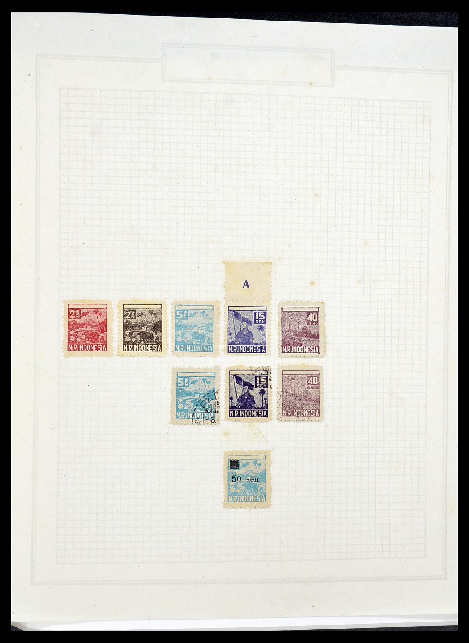 34545 038 - Postzegelverzameling 34545 Japanse Bezetting Nederlands Indië en inte