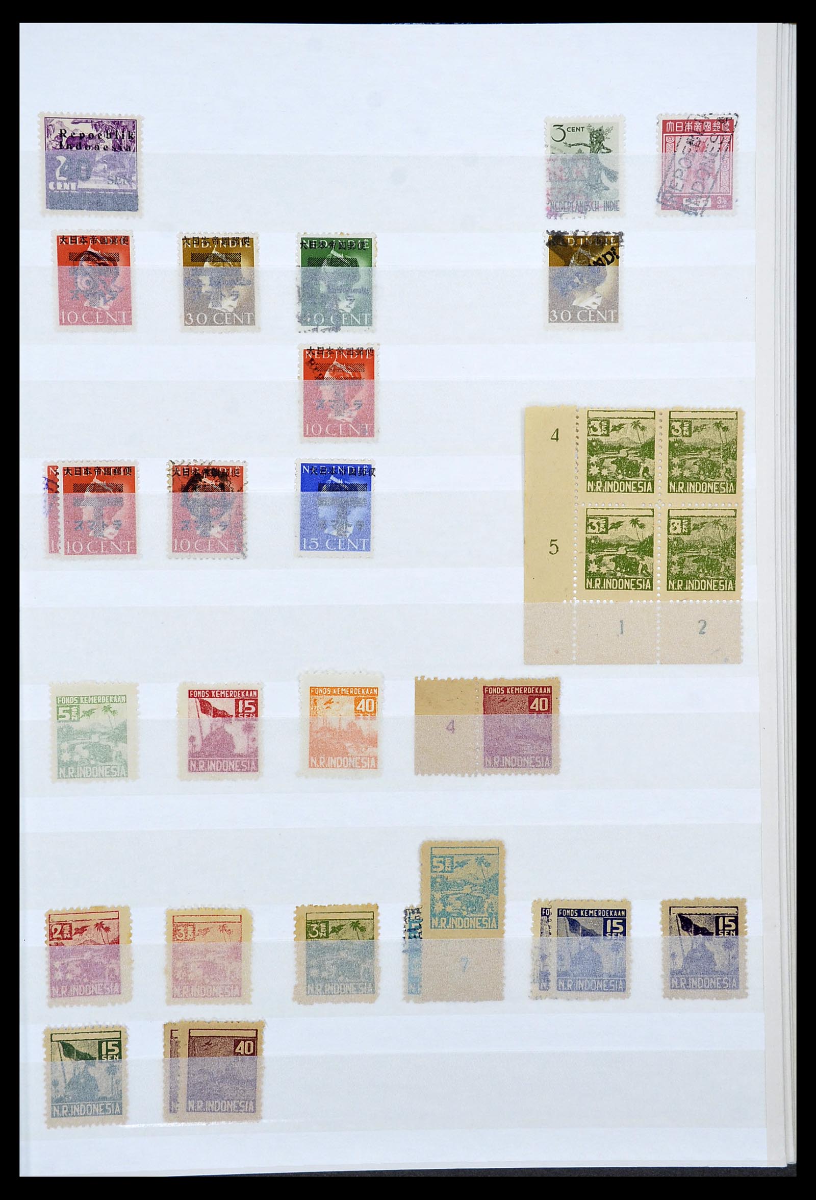 34545 042 - Postzegelverzameling 34545 Japanse Bezetting Nederlands Indië en inte