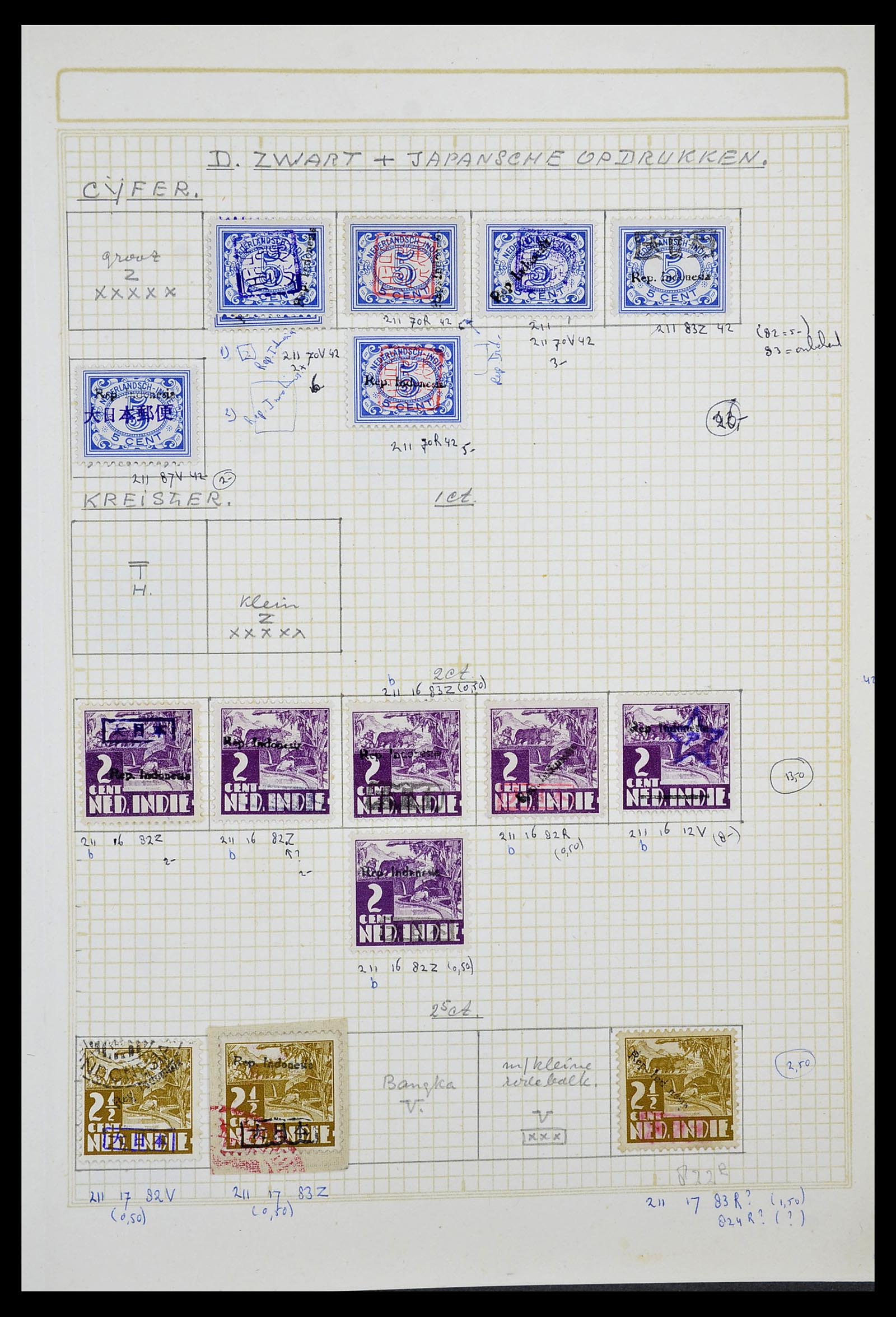 34545 090 - Stamp Collection 34545 Japanese Occupation of the Dutch East Indies and 