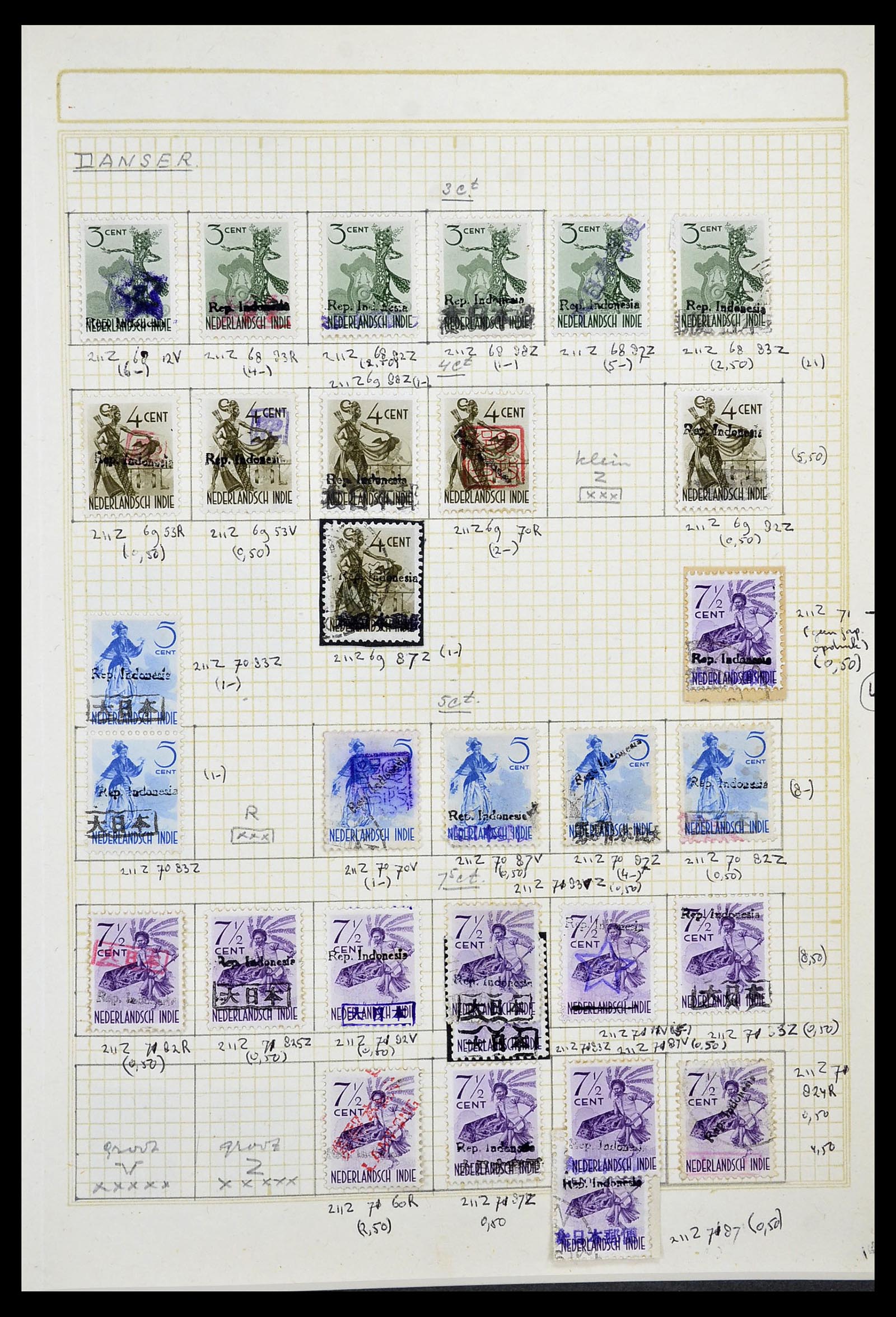 34545 093 - Stamp Collection 34545 Japanese Occupation of the Dutch East Indies and 