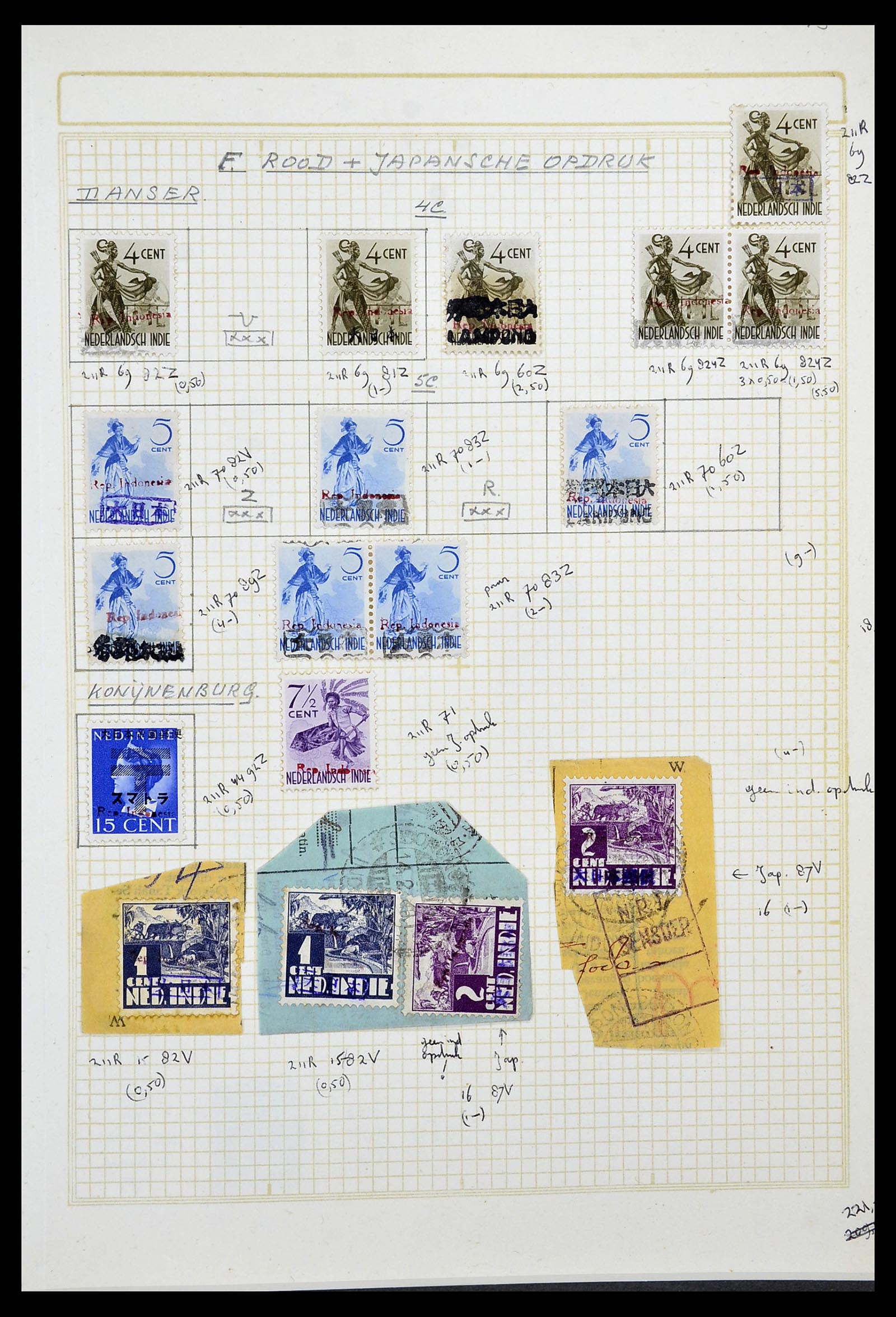 34545 097 - Stamp Collection 34545 Japanese Occupation of the Dutch East Indies and 