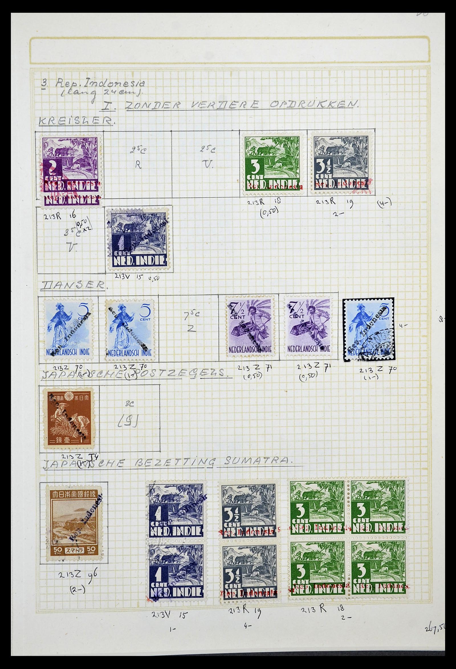 34545 099 - Stamp Collection 34545 Japanese Occupation of the Dutch East Indies and 