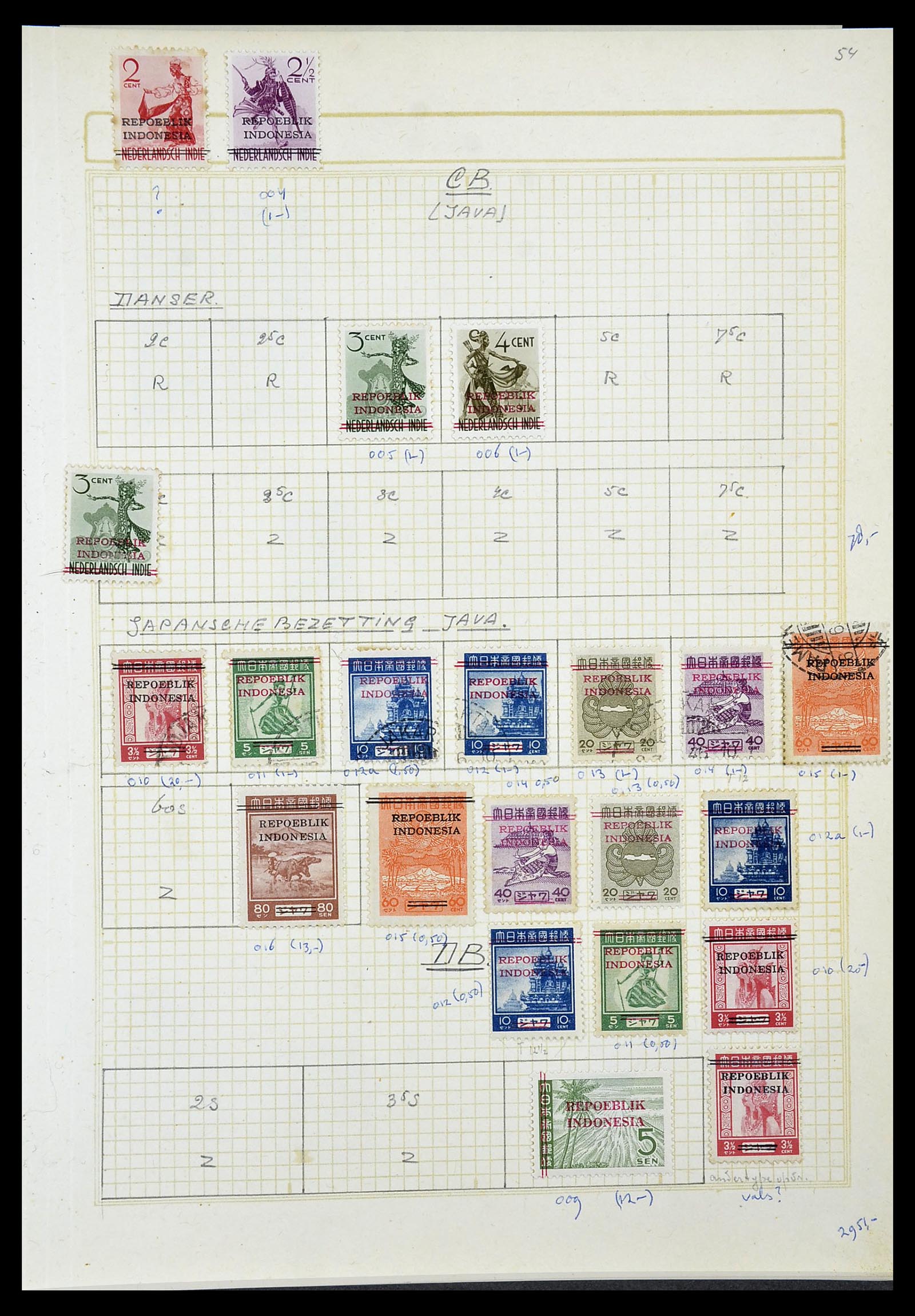 34545 142 - Stamp Collection 34545 Japanese Occupation of the Dutch East Indies and 