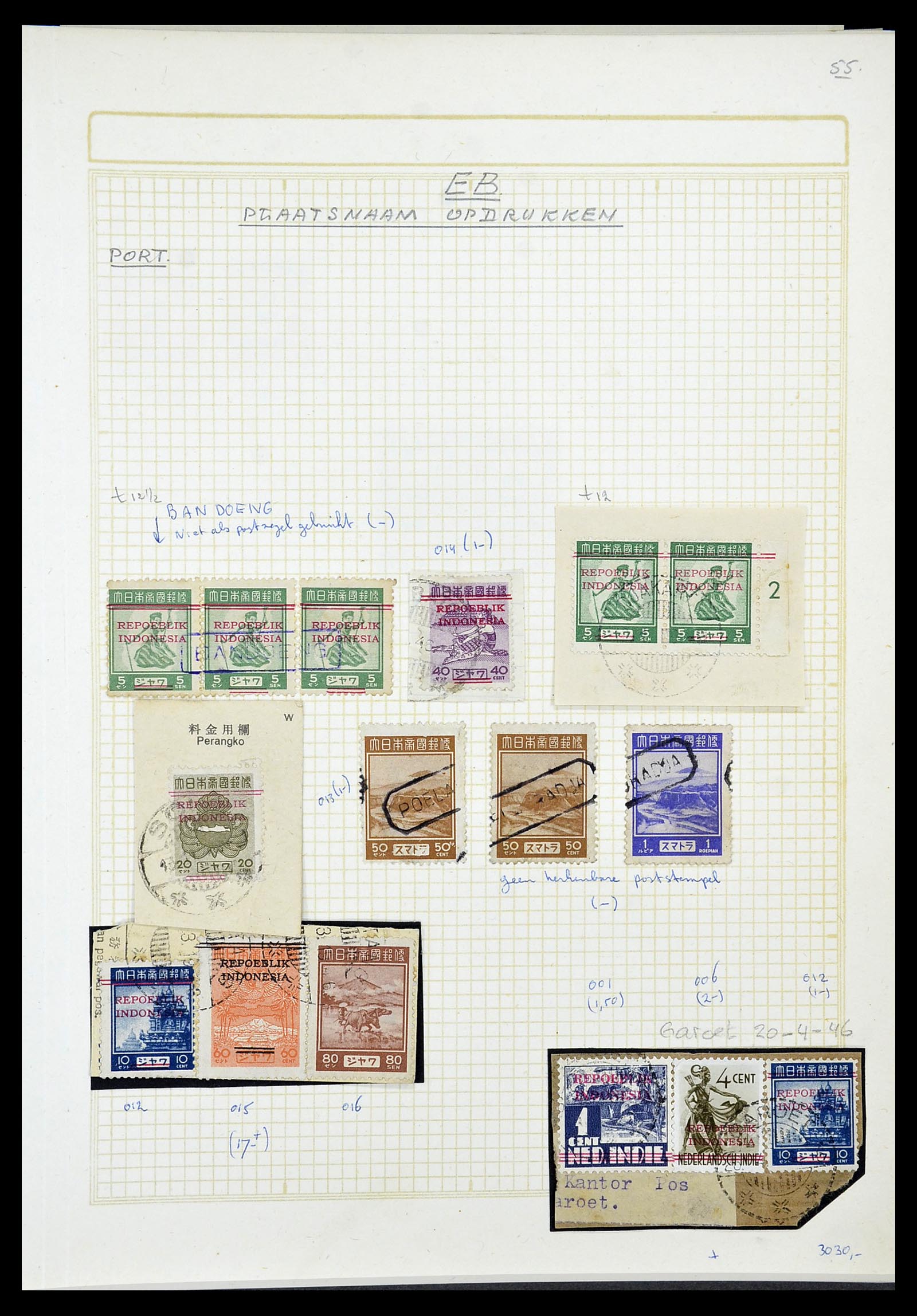 34545 146 - Stamp Collection 34545 Japanese Occupation of the Dutch East Indies and 