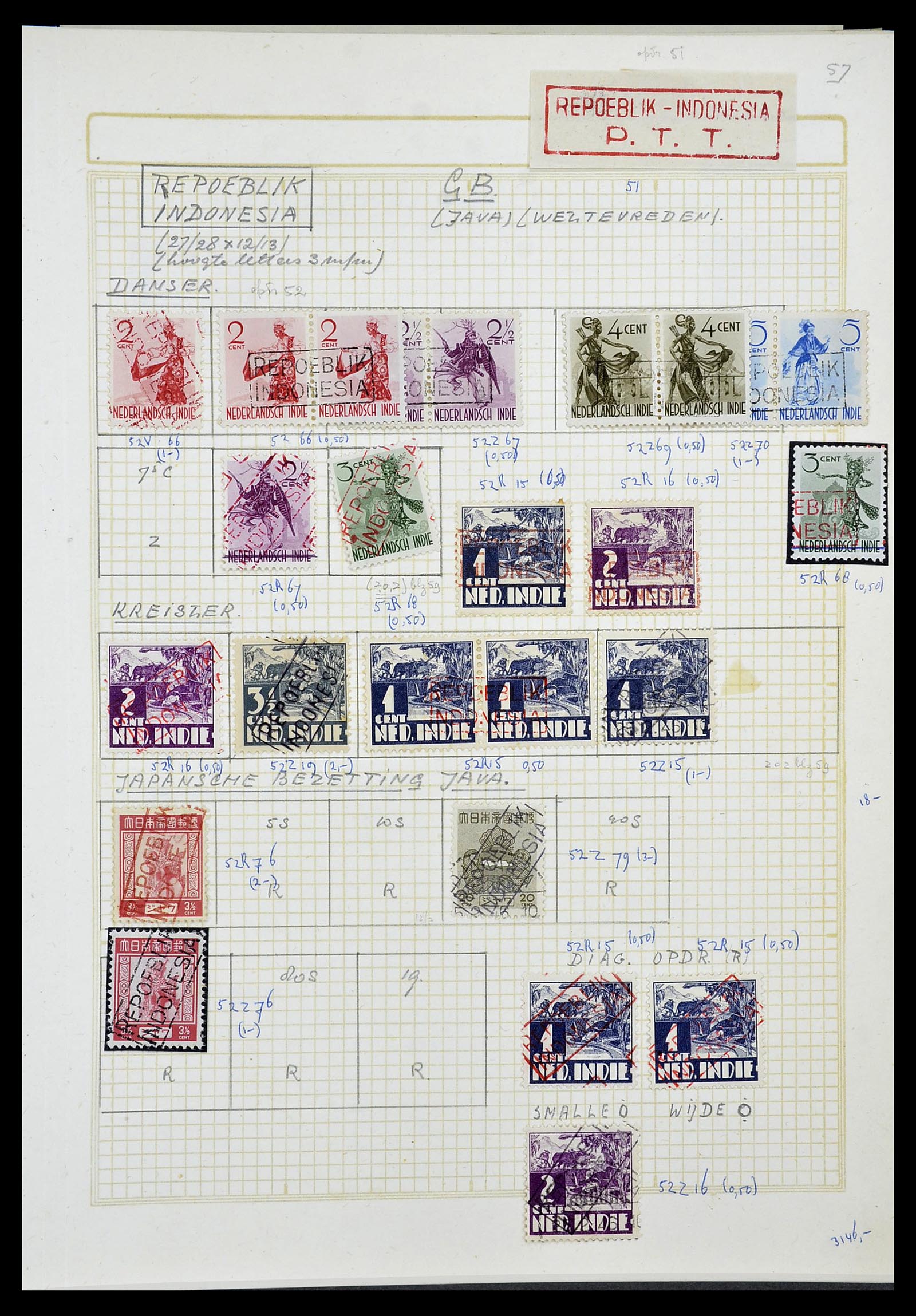 34545 150 - Stamp Collection 34545 Japanese Occupation of the Dutch East Indies and 