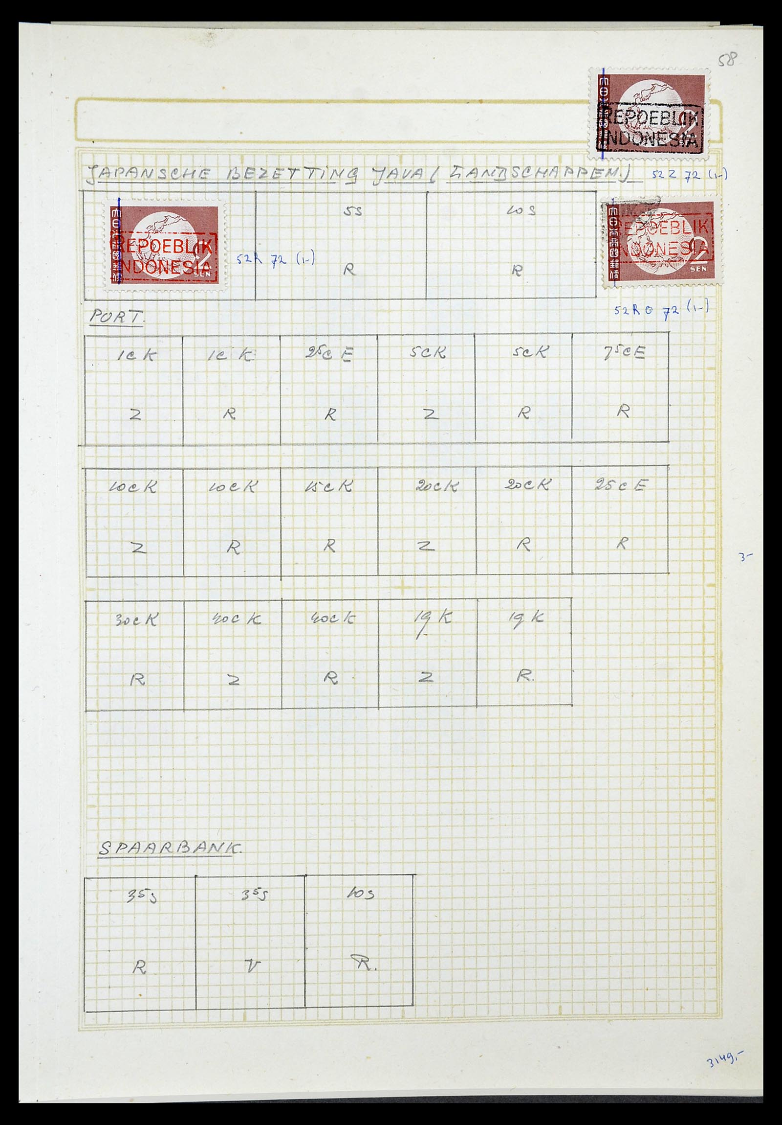 34545 151 - Stamp Collection 34545 Japanese Occupation of the Dutch East Indies and 