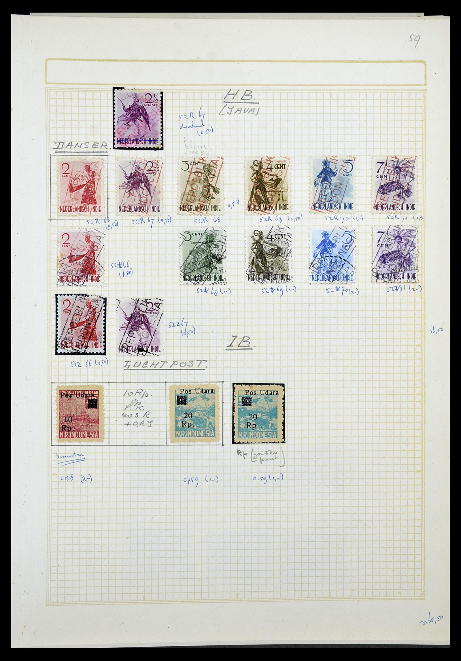 34545 152 - Stamp Collection 34545 Japanese Occupation of the Dutch East Indies and 