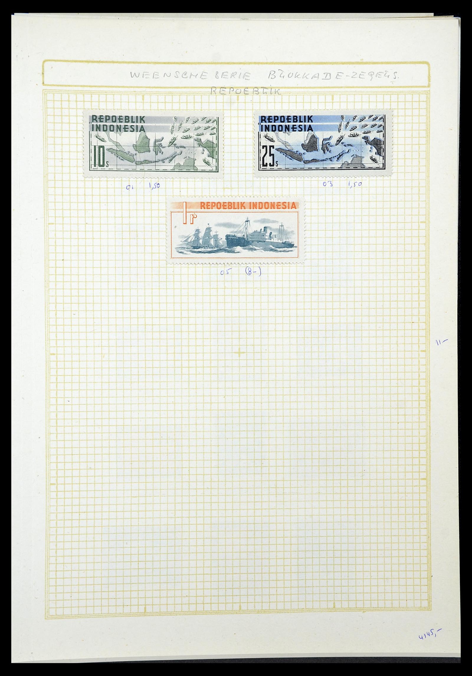 34545 182 - Postzegelverzameling 34545 Japanse Bezetting Nederlands Indië en inte