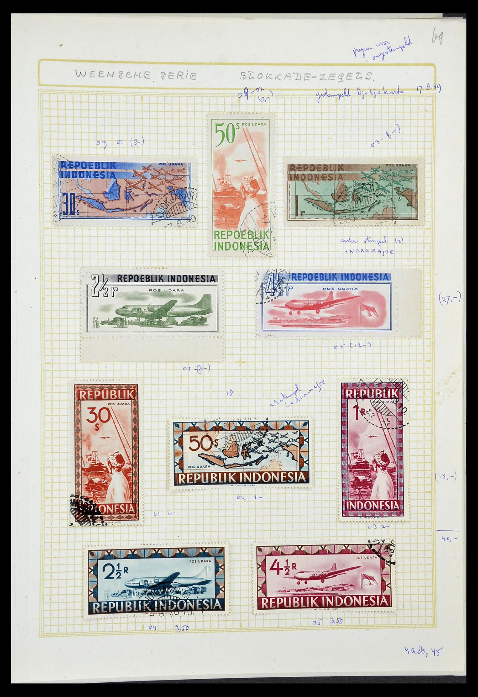 34545 190 - Postzegelverzameling 34545 Japanse Bezetting Nederlands Indië en inte