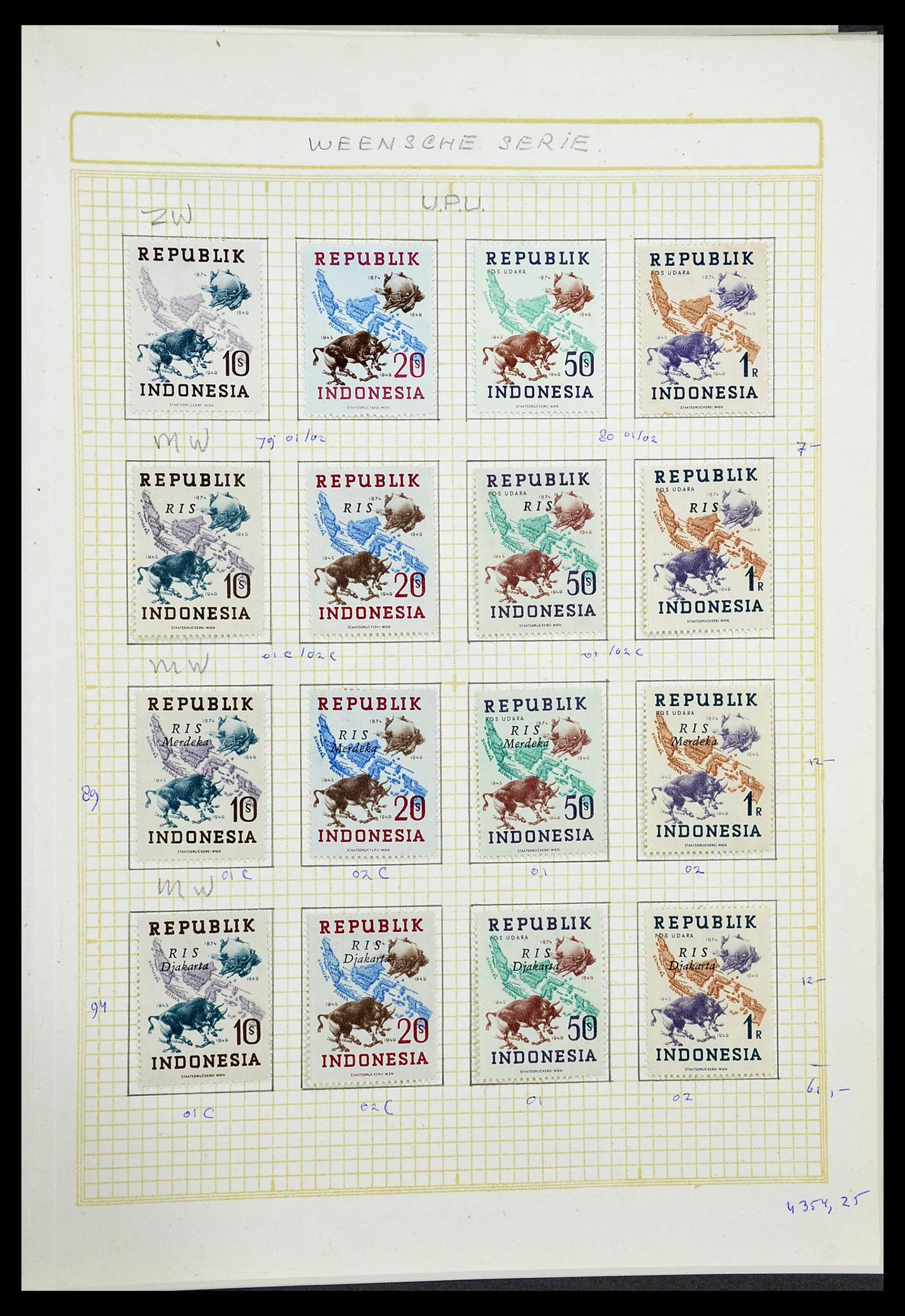 34545 193 - Postzegelverzameling 34545 Japanse Bezetting Nederlands Indië en inte