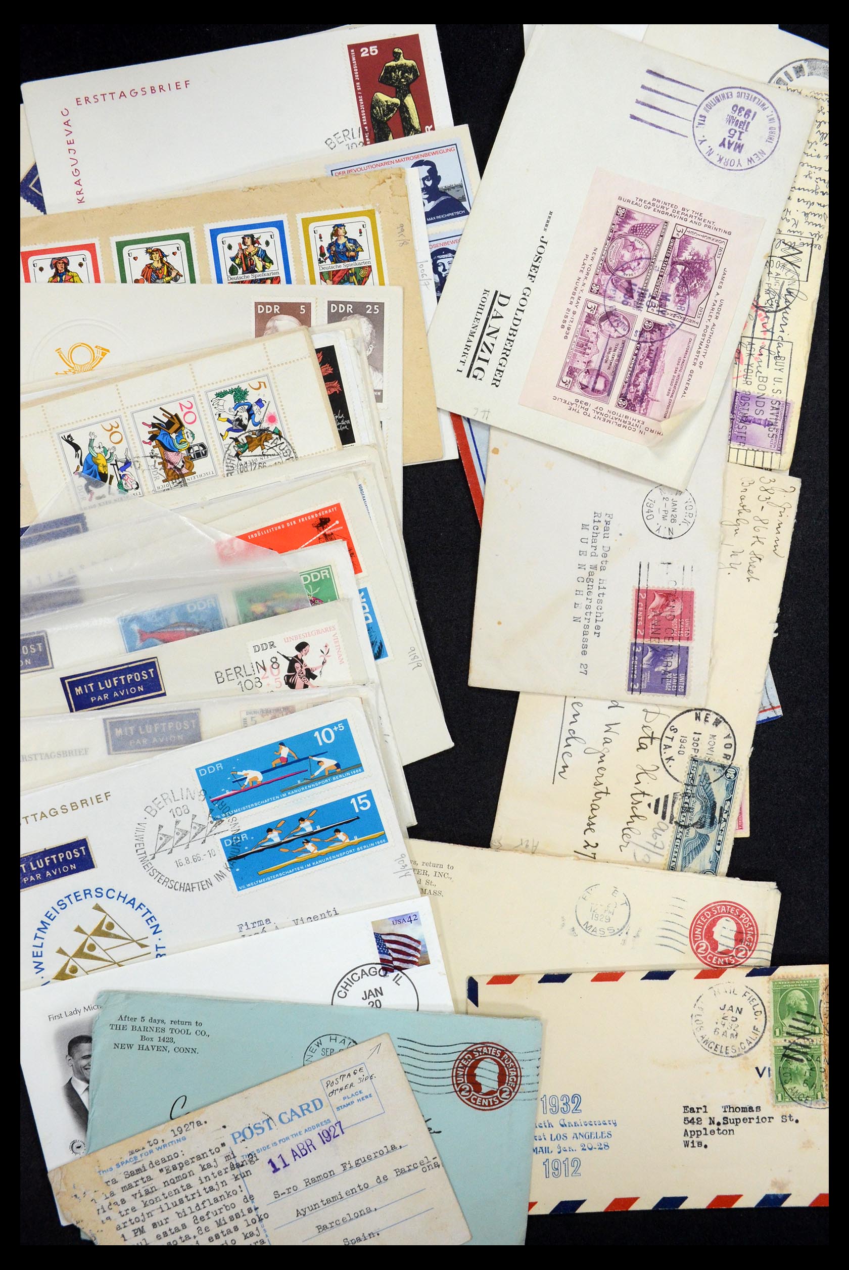 34546 026 - Postzegelverzameling 34546 Wereld brieven.