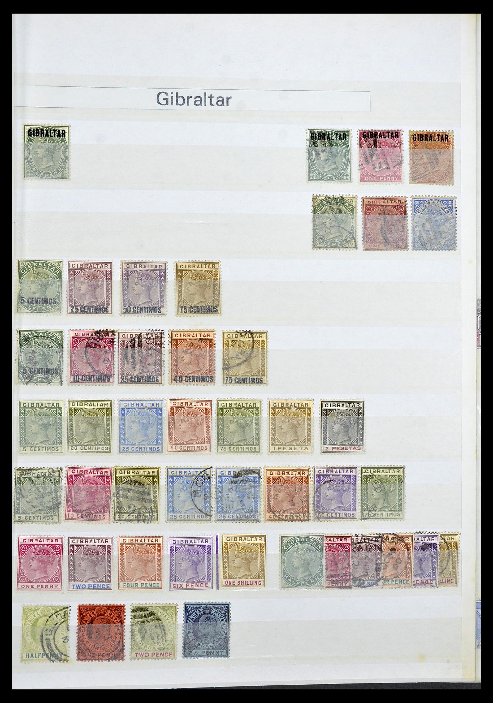 34547 001 - Postzegelverzameling 34547 Gibraltar 1886-2014!
