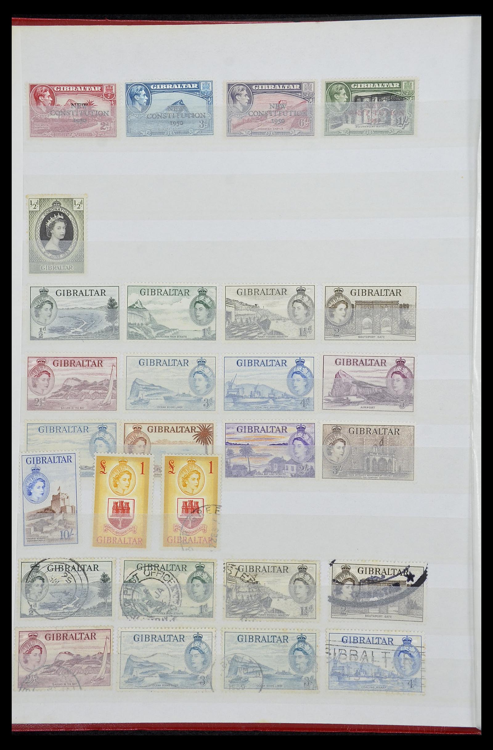 34547 004 - Postzegelverzameling 34547 Gibraltar 1886-2014!