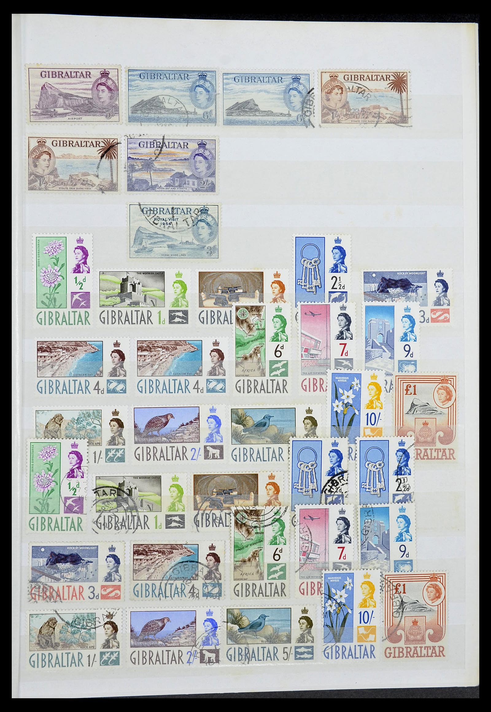 34547 005 - Postzegelverzameling 34547 Gibraltar 1886-2014!