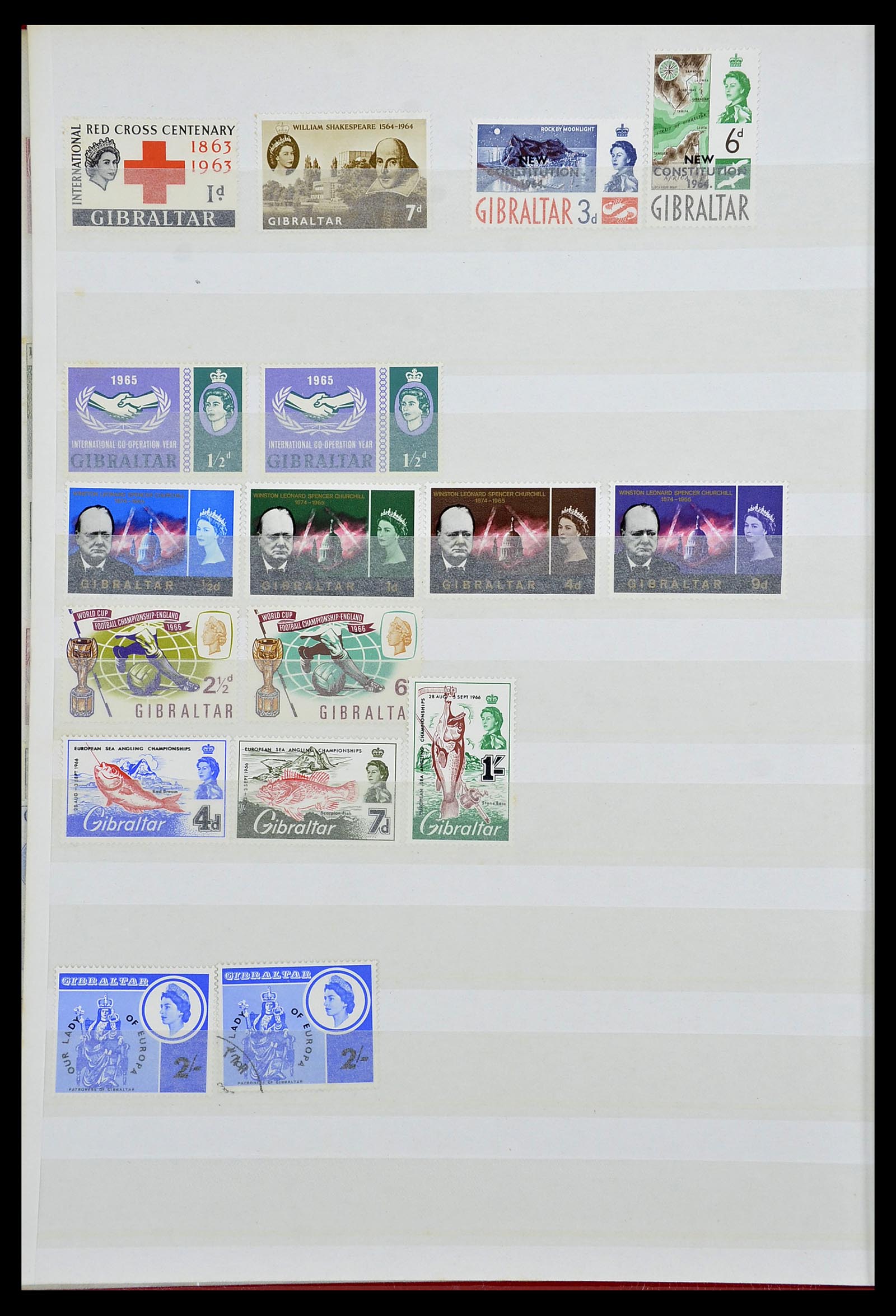 34547 006 - Postzegelverzameling 34547 Gibraltar 1886-2014!