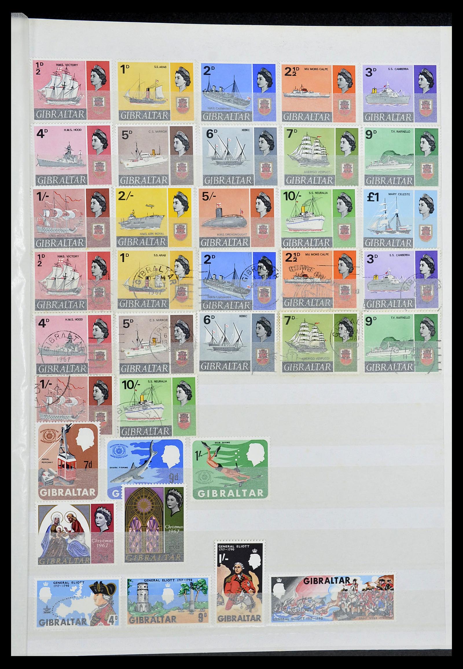 34547 007 - Postzegelverzameling 34547 Gibraltar 1886-2014!