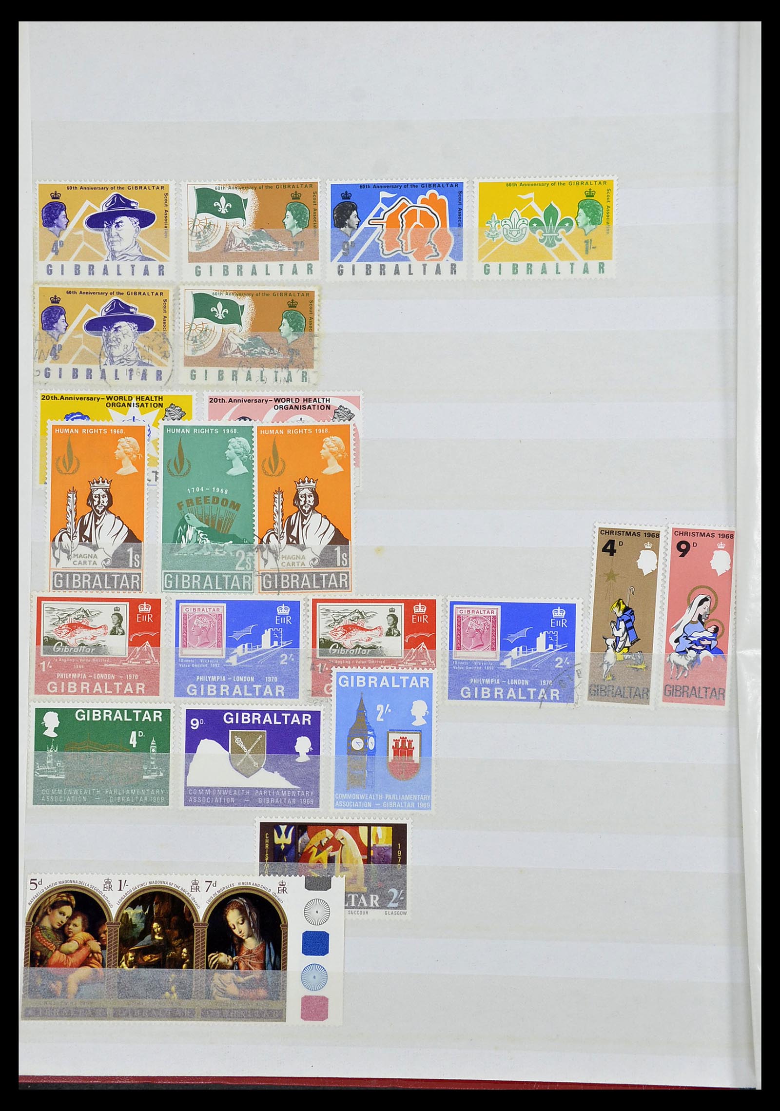 34547 008 - Postzegelverzameling 34547 Gibraltar 1886-2014!