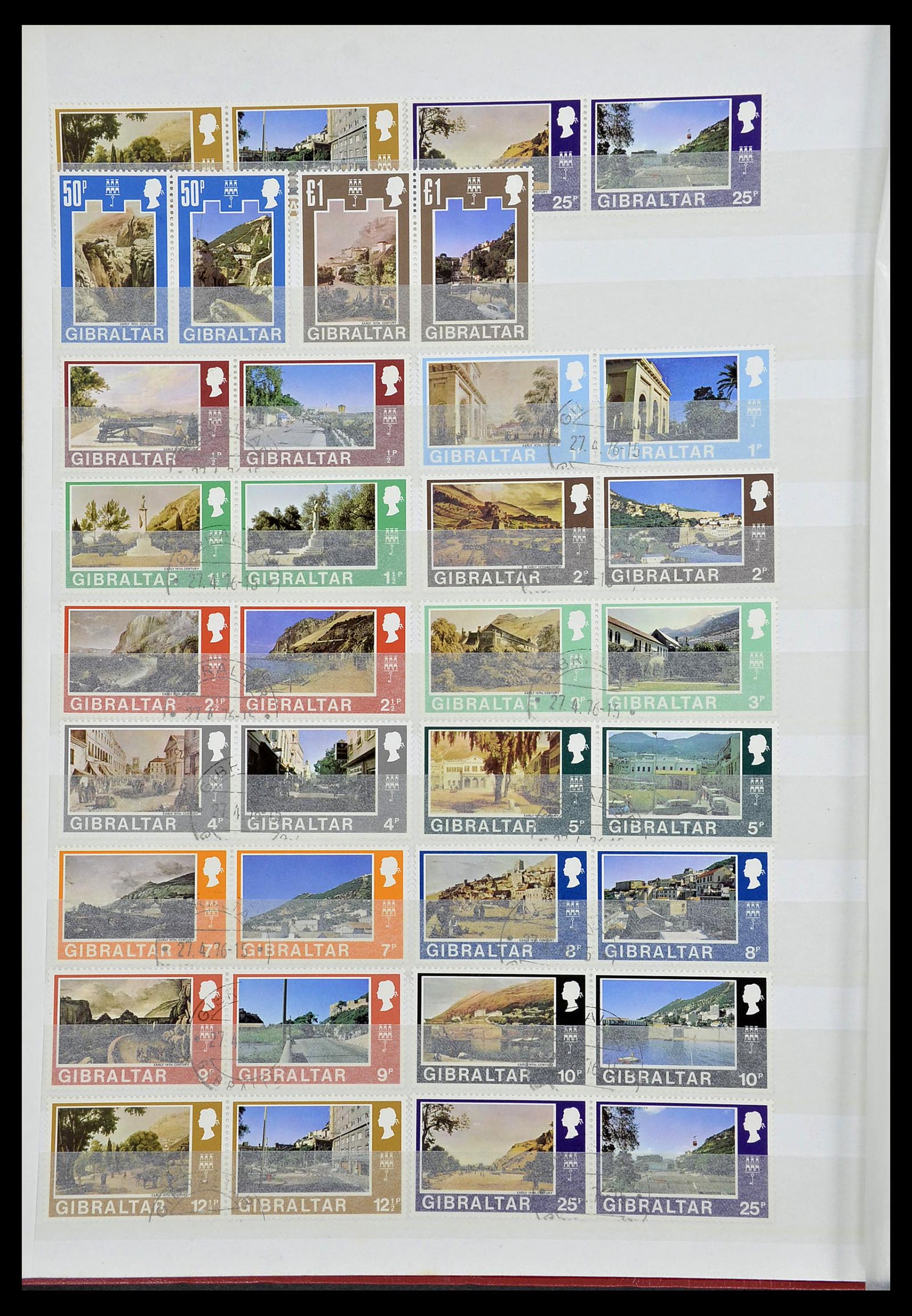 34547 010 - Postzegelverzameling 34547 Gibraltar 1886-2014!