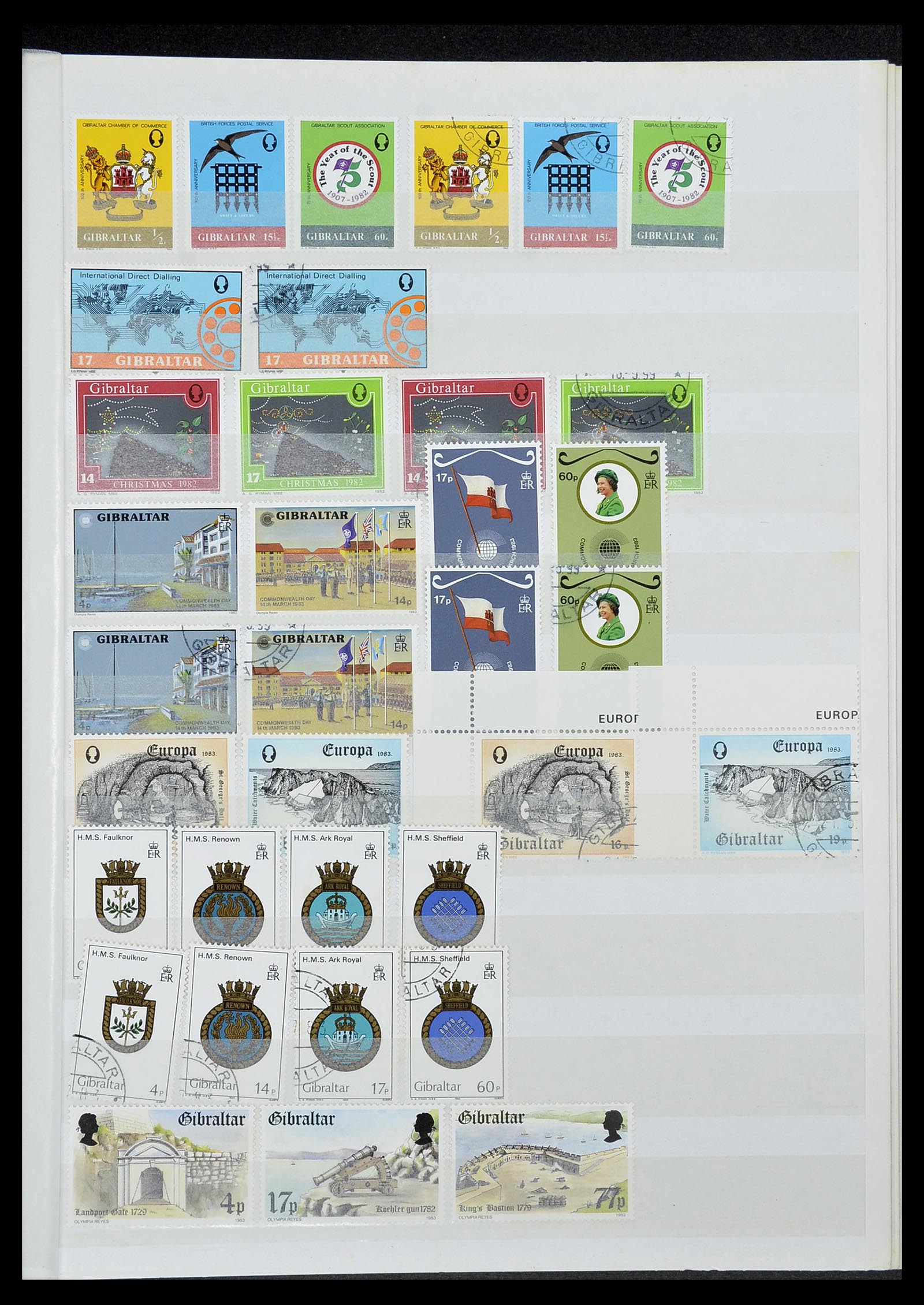 34547 028 - Postzegelverzameling 34547 Gibraltar 1886-2014!