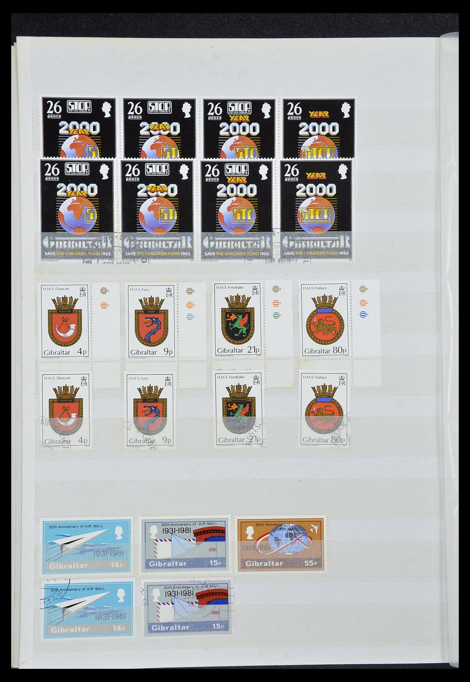 34547 032 - Postzegelverzameling 34547 Gibraltar 1886-2014!